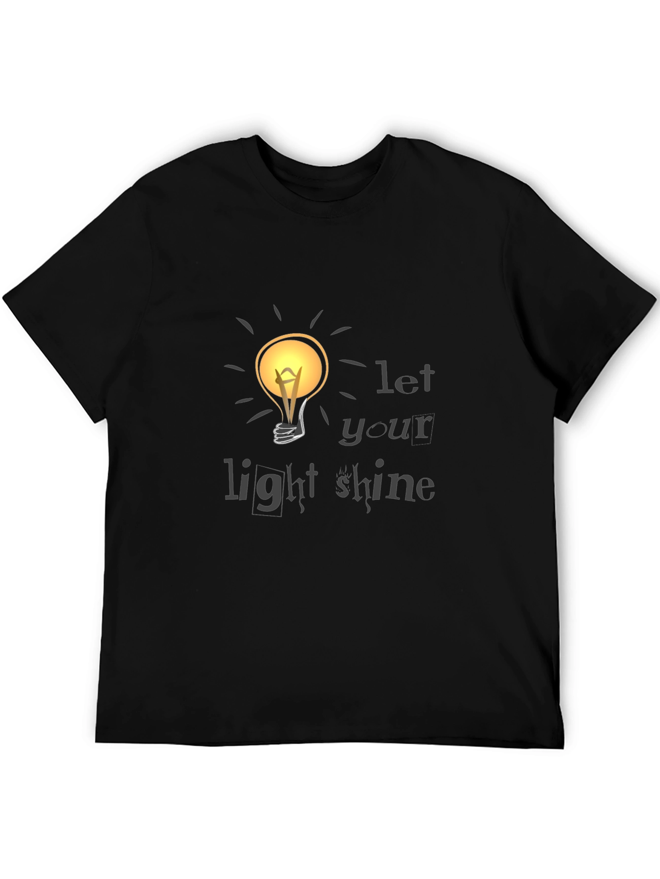 Let Your Light Shine Graphic Tee - Black