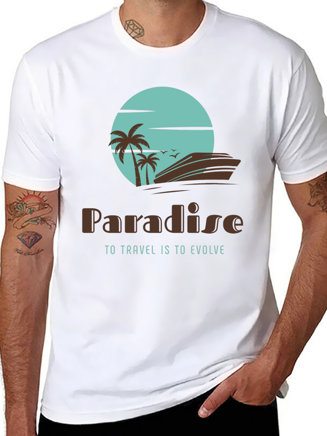 Paradise Travel T-Shirt - Evolve in Style