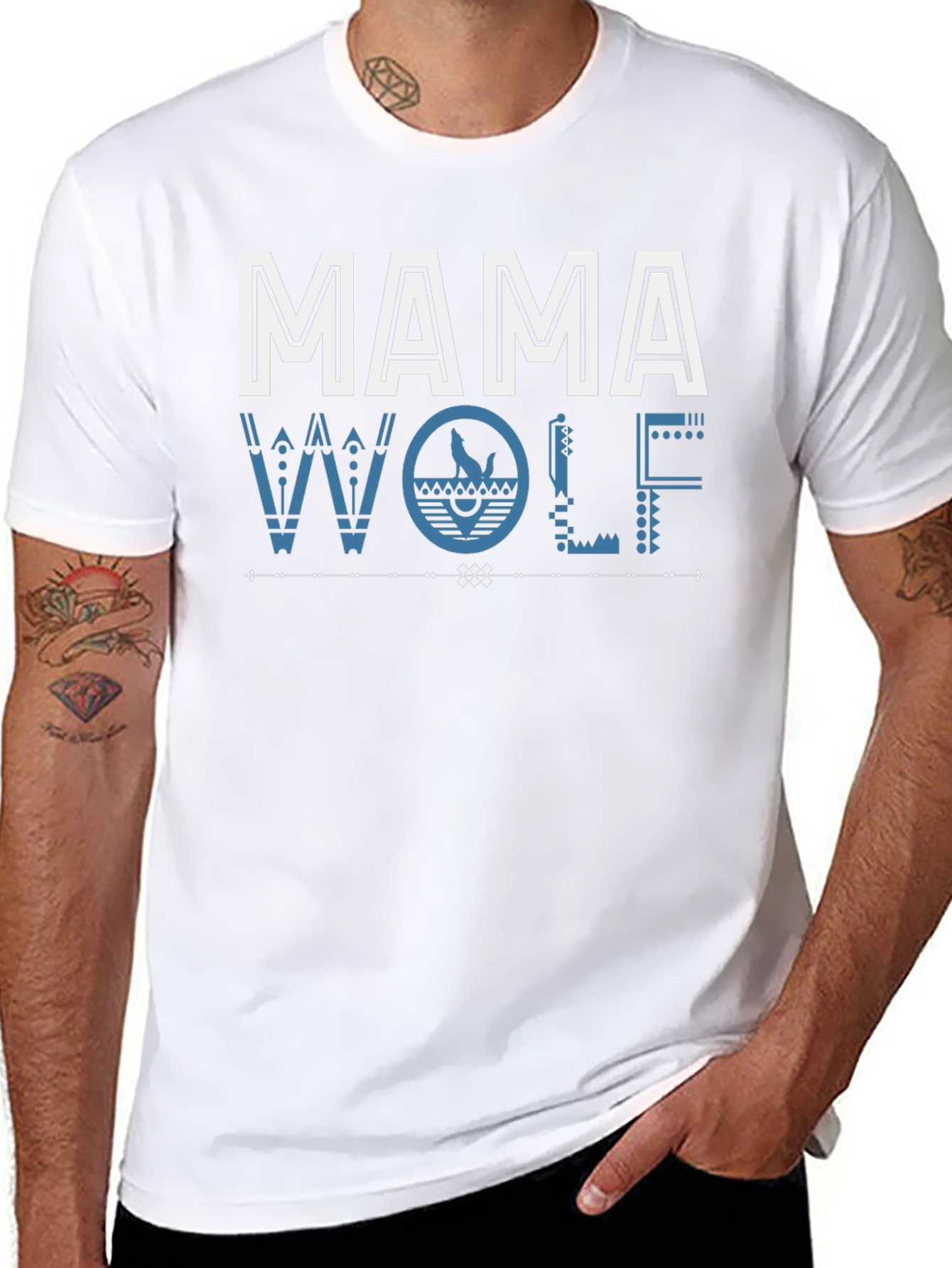 Mama Wolf Graphic Tee - Black
