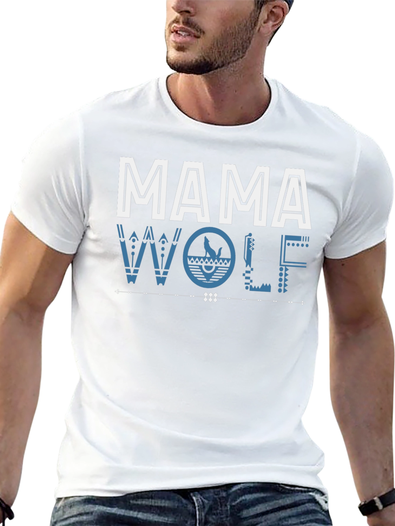 Mama Wolf Graphic Tee - Black