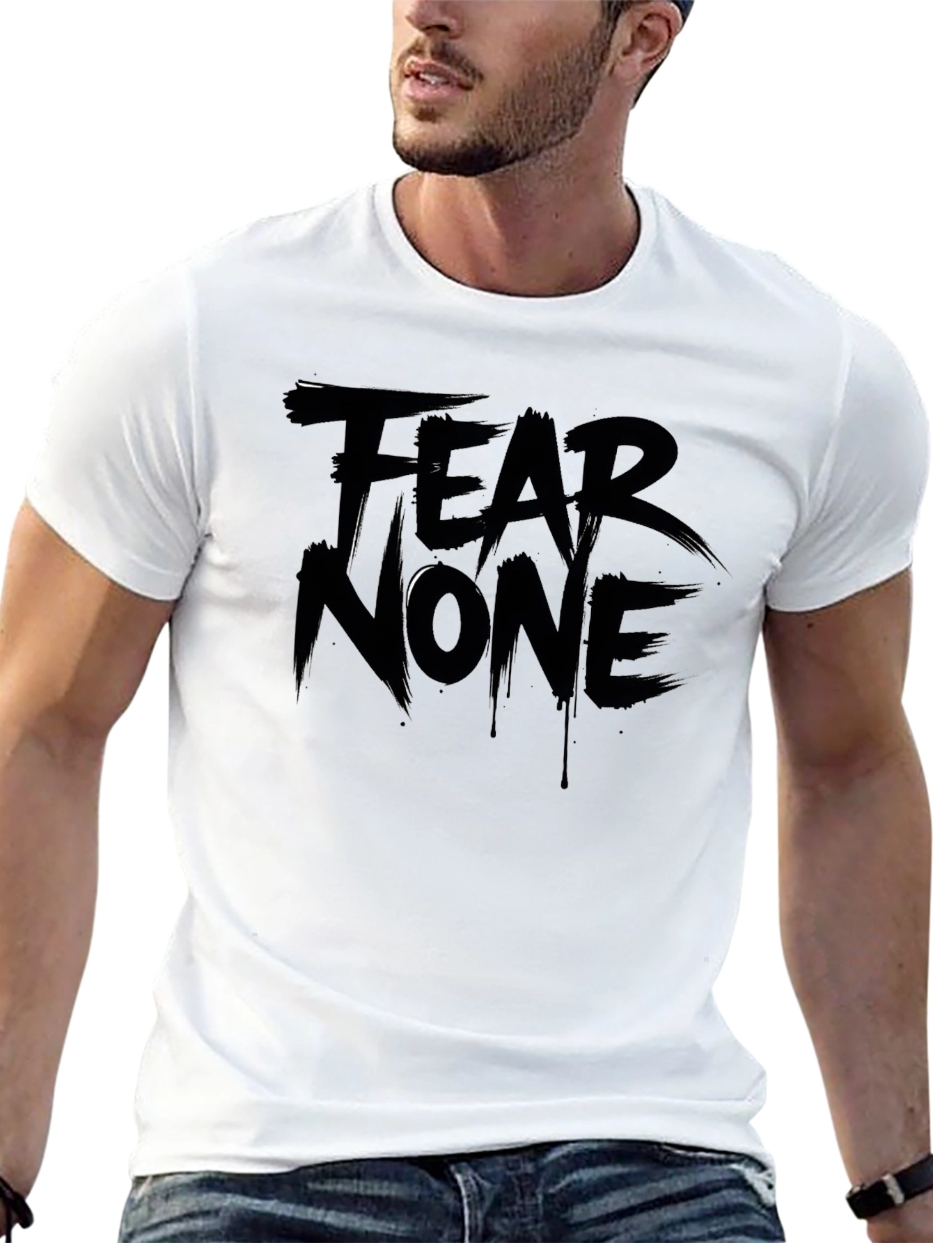 Fear None Graphic Print T-Shirt