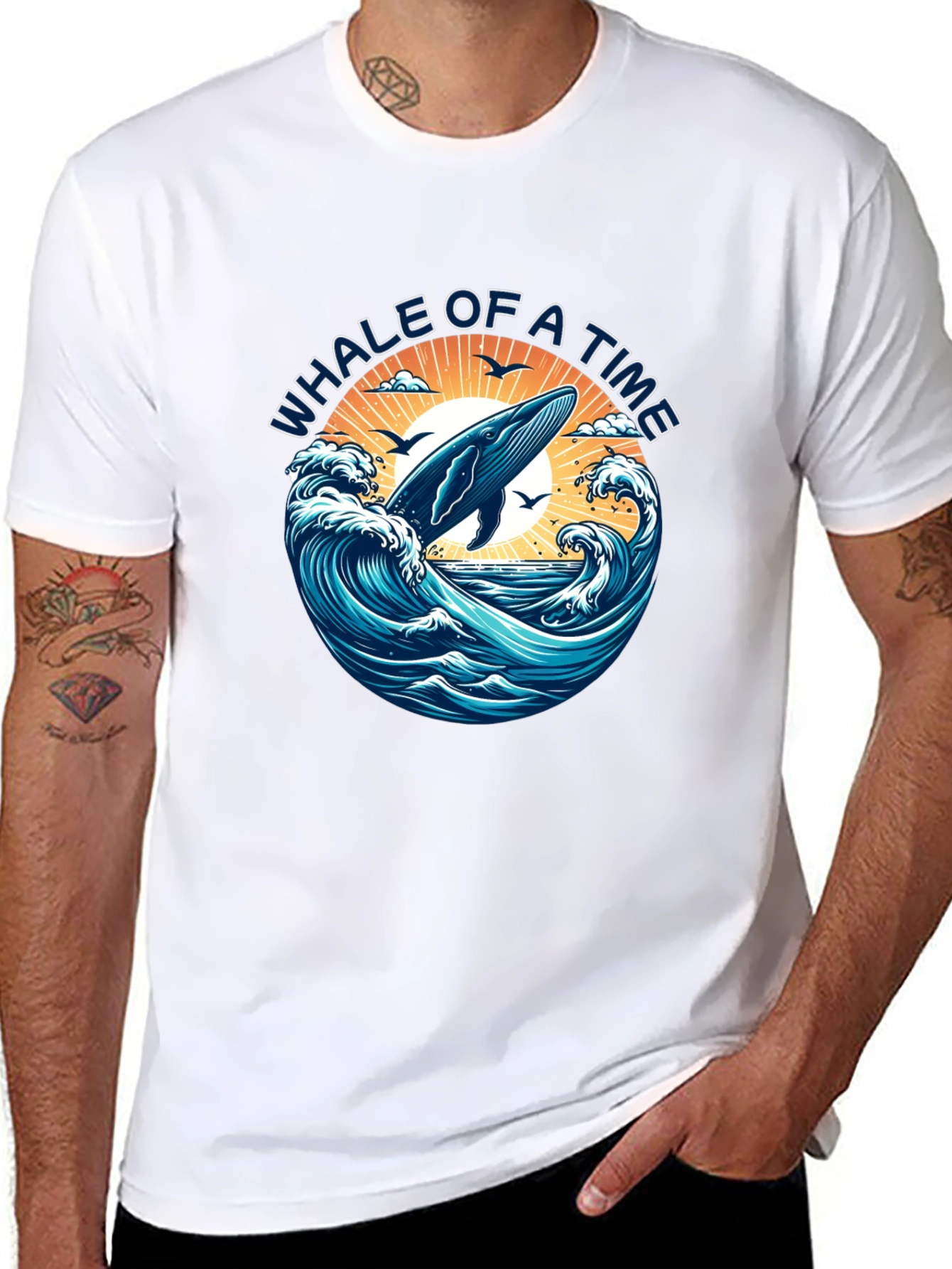 Whale of a Time Graphic T-Shirt