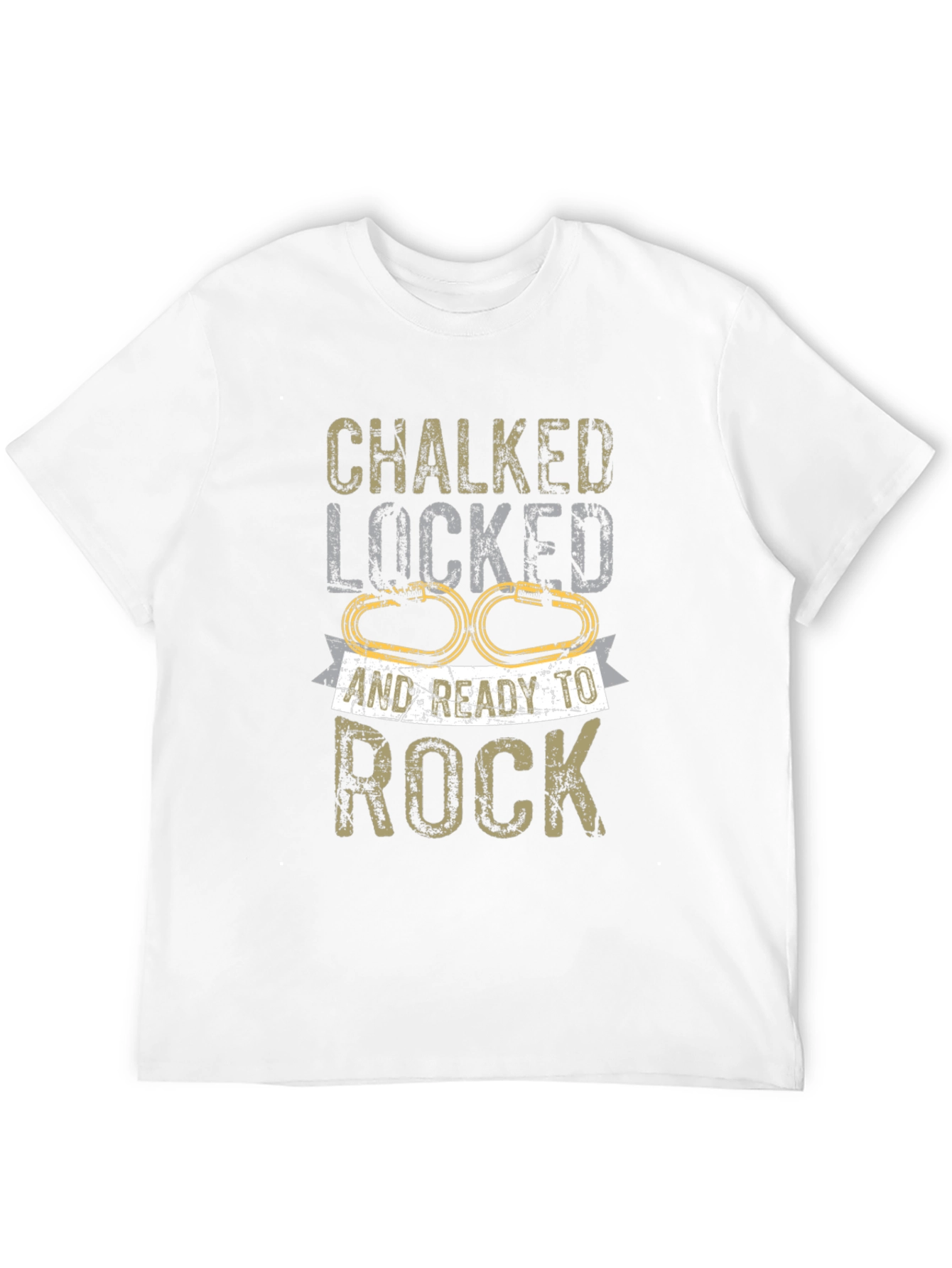 Chalked Locked Ready to Rock Climbing T-Shirt