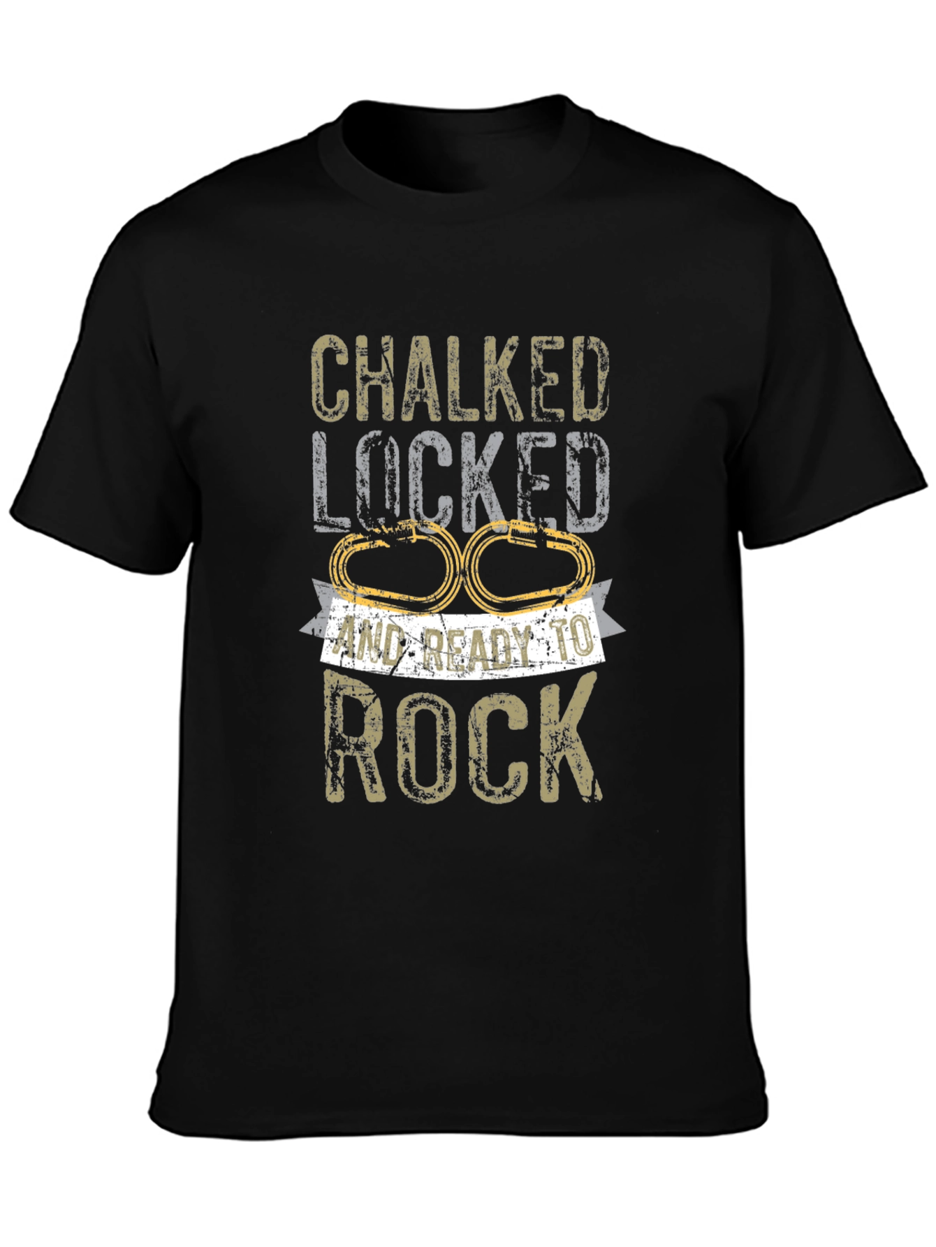 Chalked Locked Ready to Rock Climbing T-Shirt