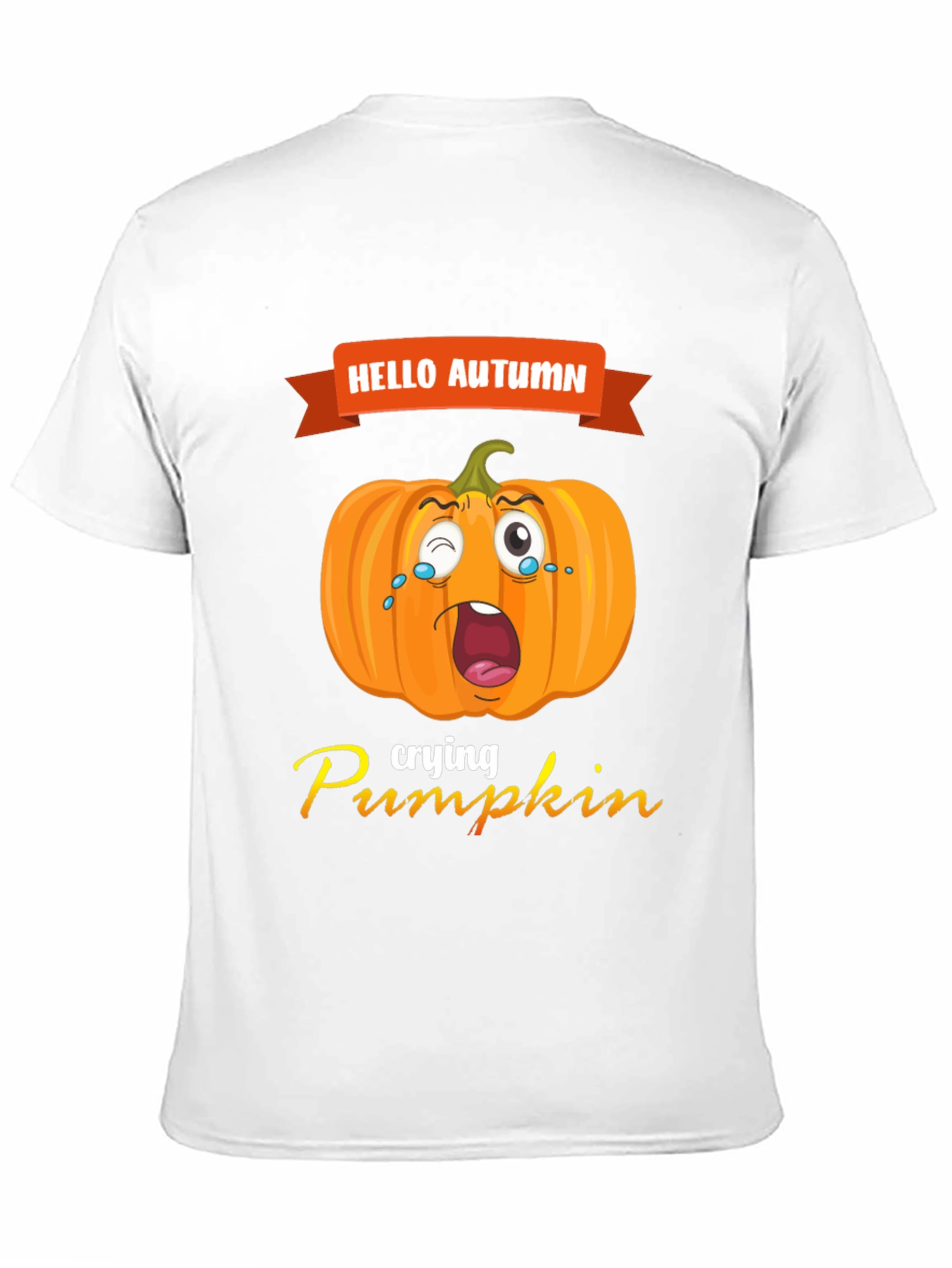 Hello Autumn Crying Pumpkin Graphic Tee