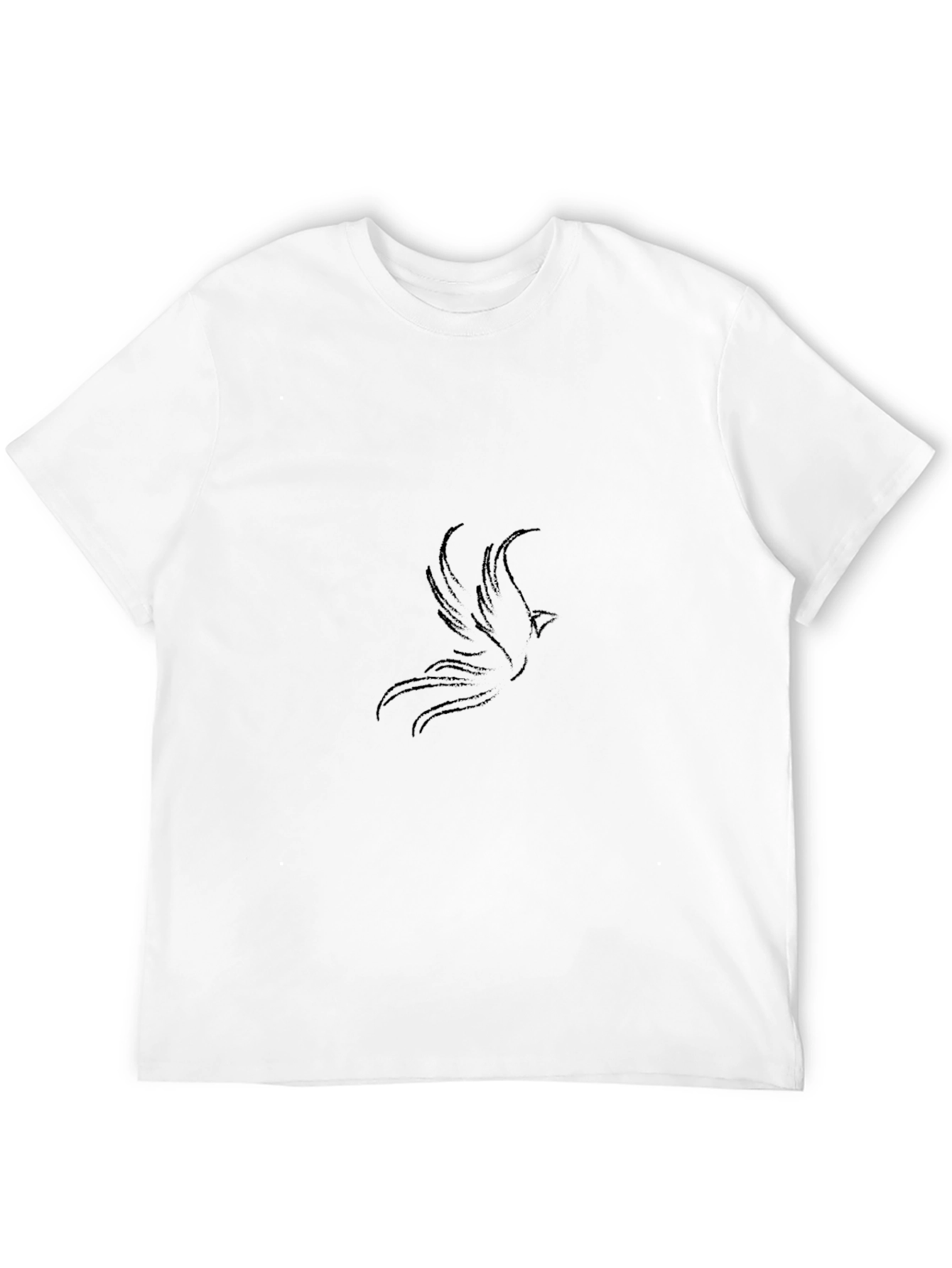Mens Black Phoenix Graphic Tee