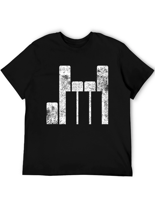 Distressed Equalizer Graphic T-Shirt