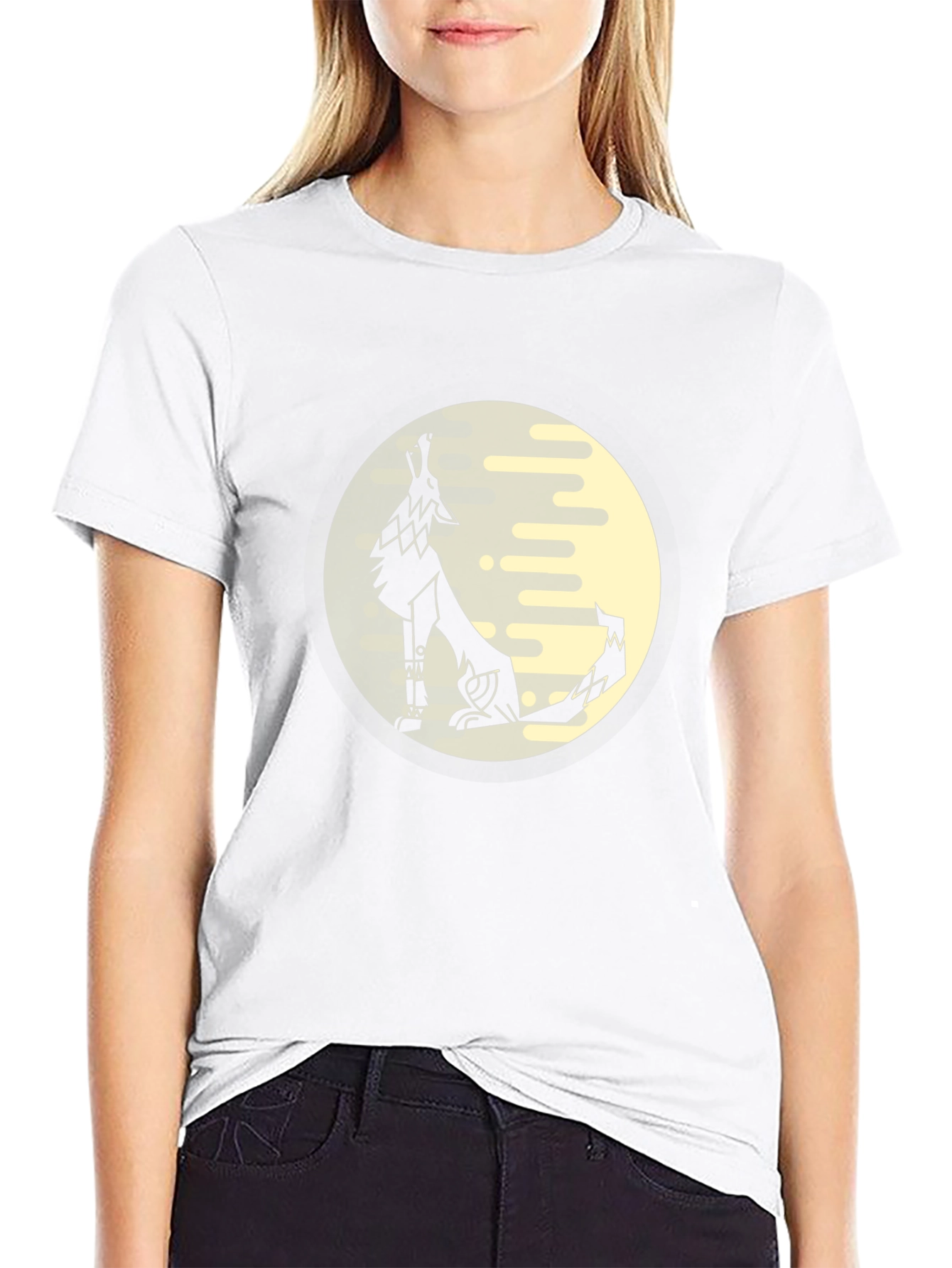 Wolf Moon Graphic Tee - Black Cotton Comfort