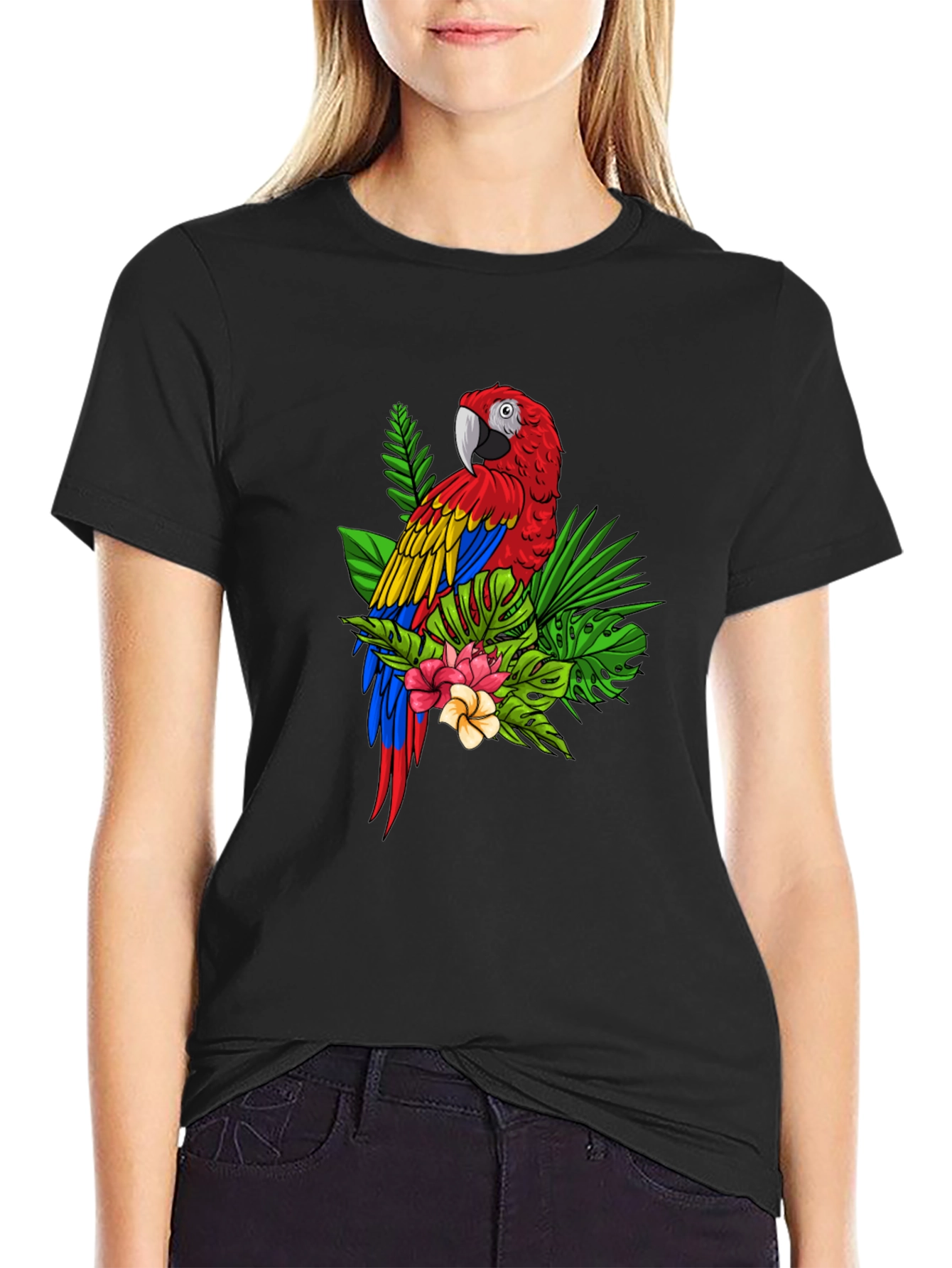 Tropical Parrot Graphic Tee