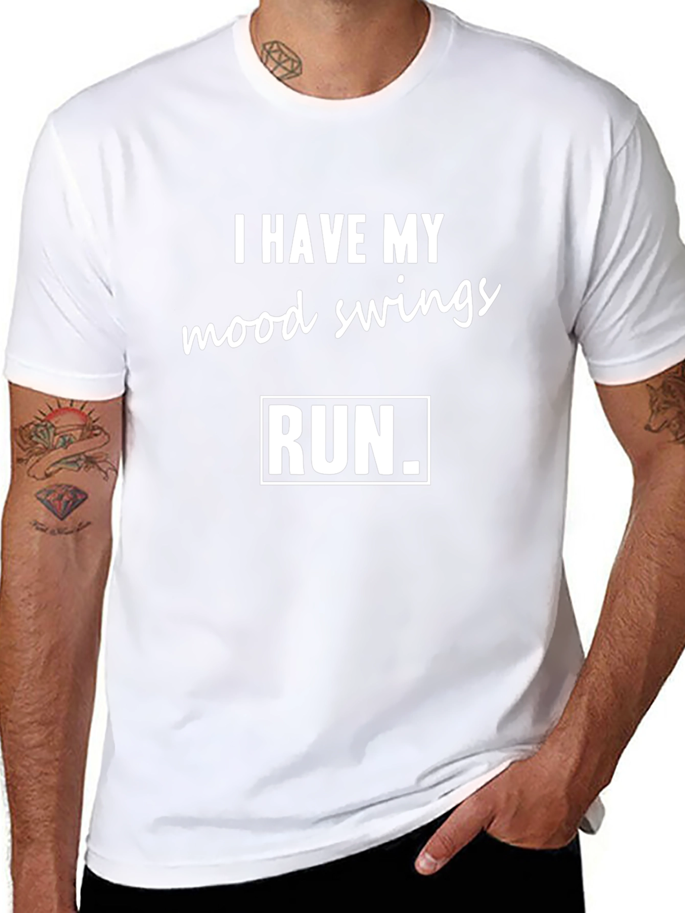 Humorous Mood Swings Run T-Shirt