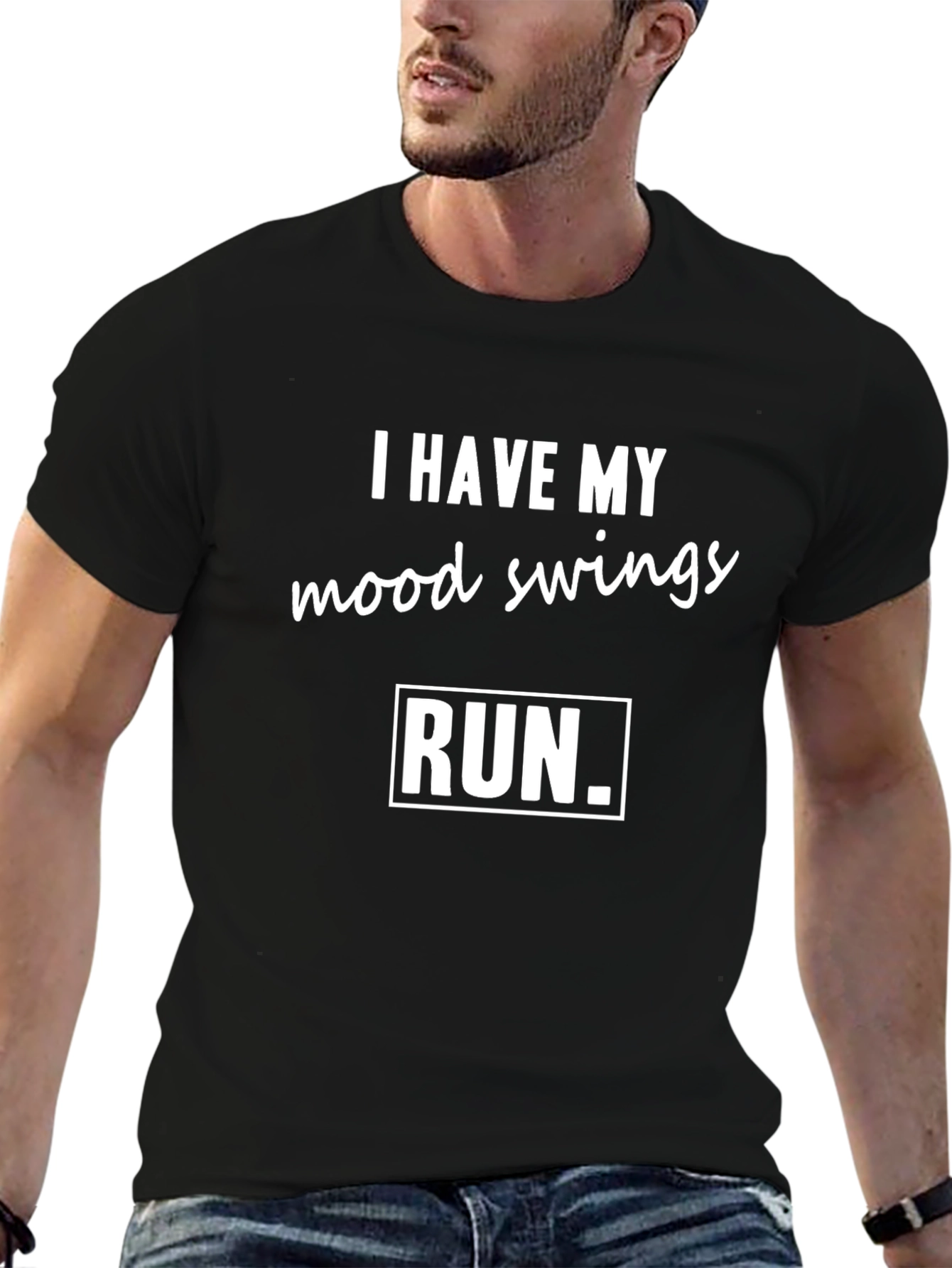 Humorous Mood Swings Run T-Shirt
