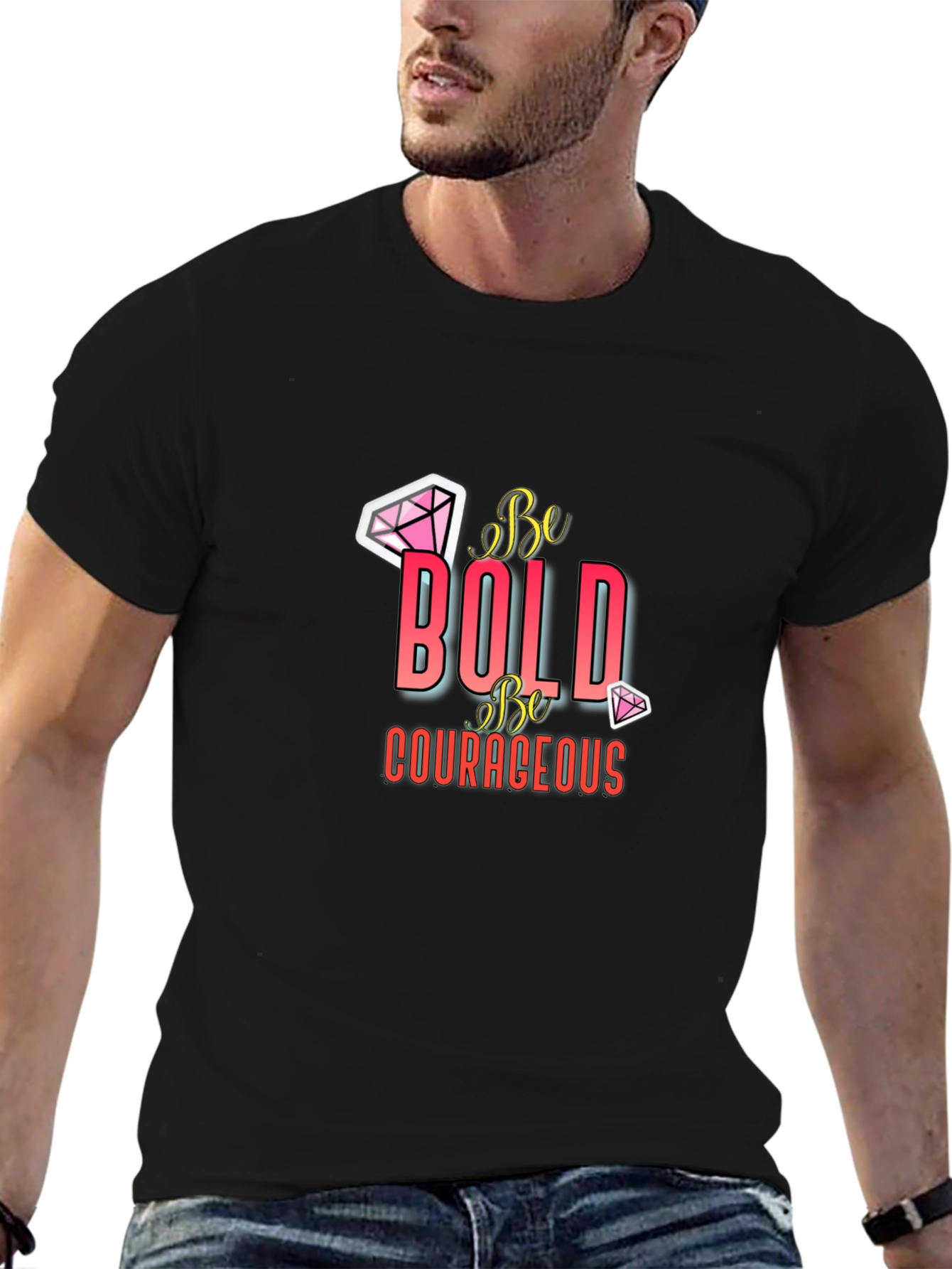 Be Bold Graphic Tee - Premium Black T-Shirt