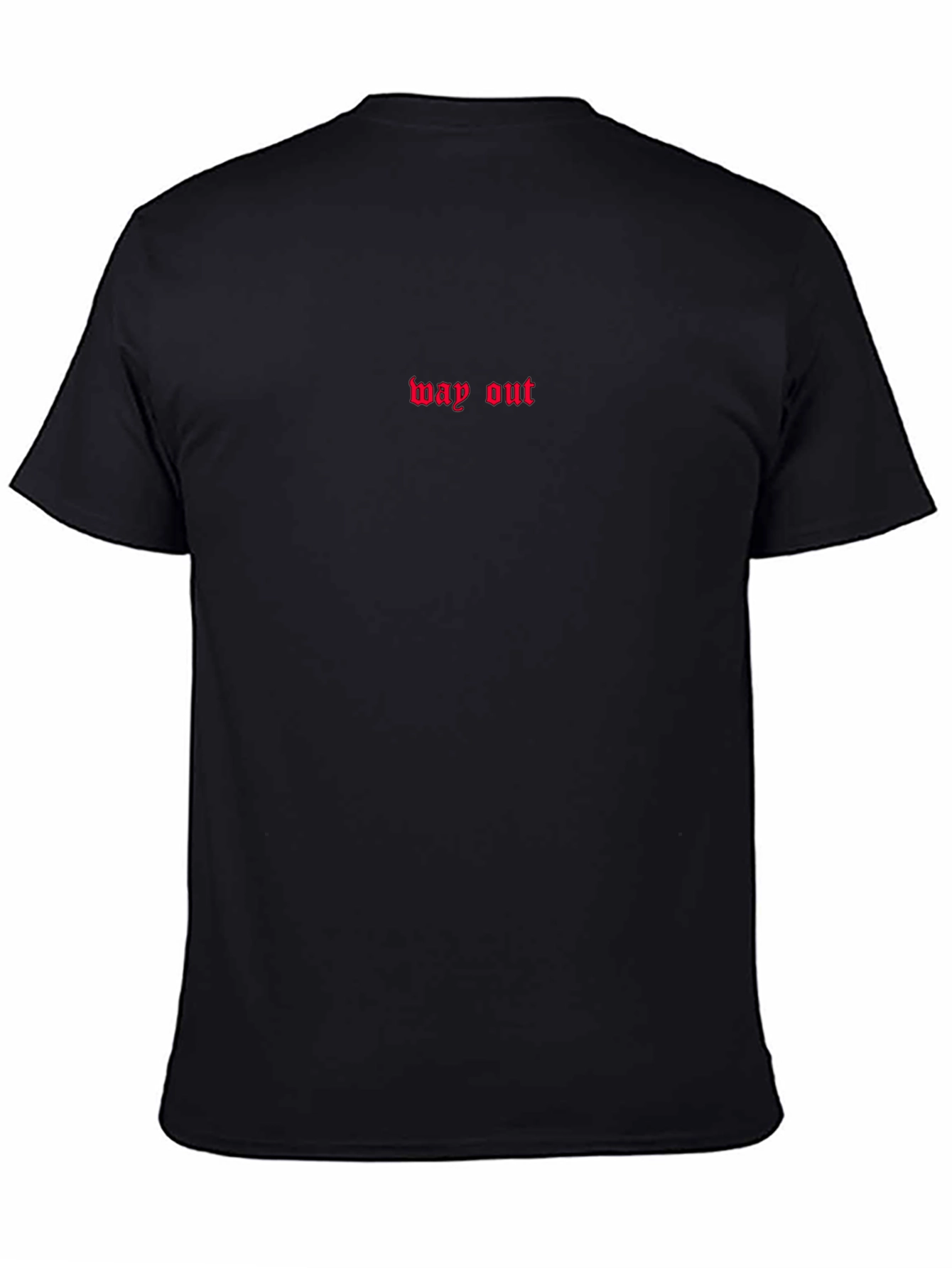 Way Out Gothic Text Tee - Trendy Black T-Shirt