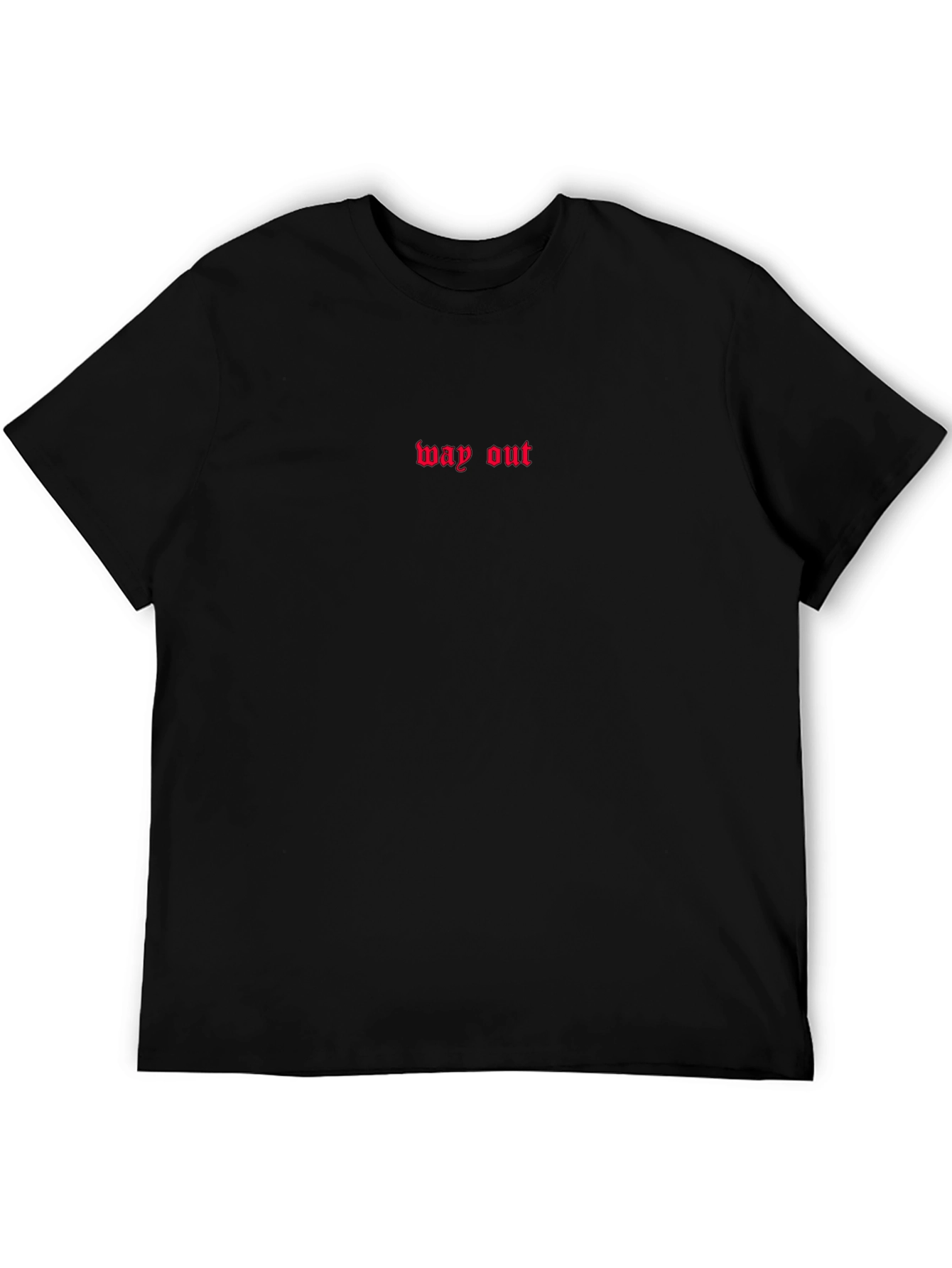 Way Out Gothic Text Tee - Trendy Black T-Shirt
