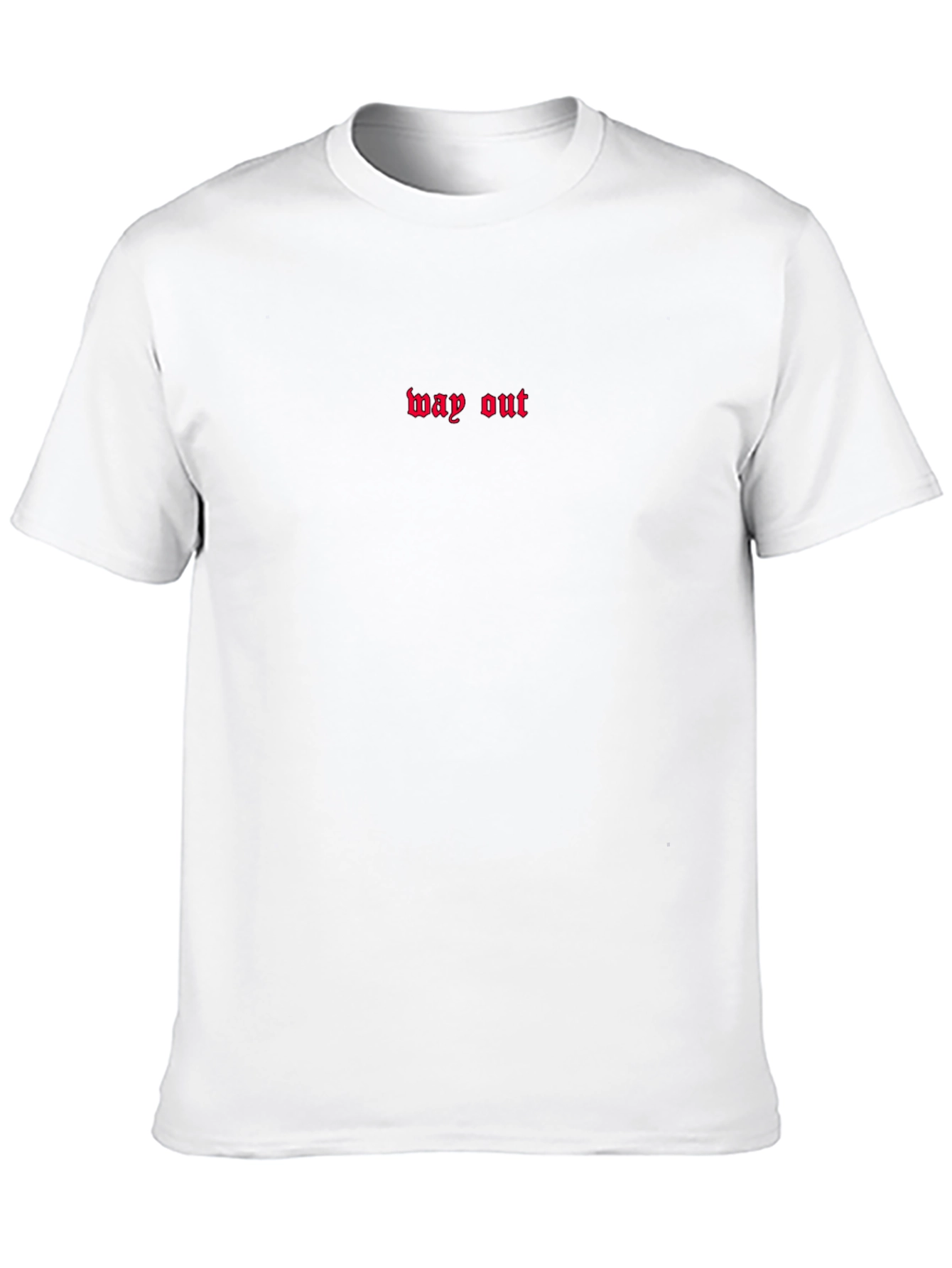 Way Out Gothic Text Tee - Trendy Black T-Shirt