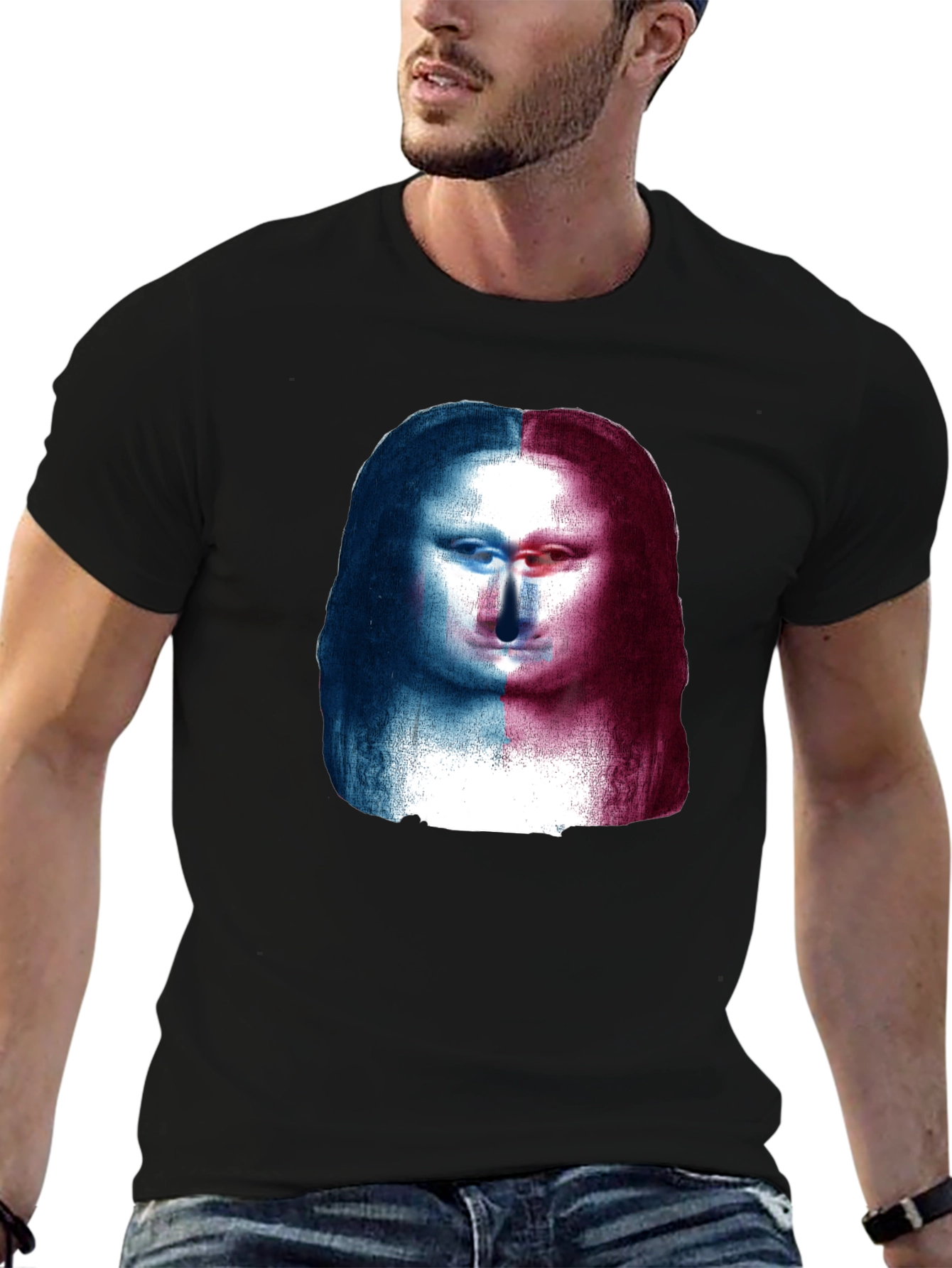 Mona Lisa Graphic Tee - Modern Art Print