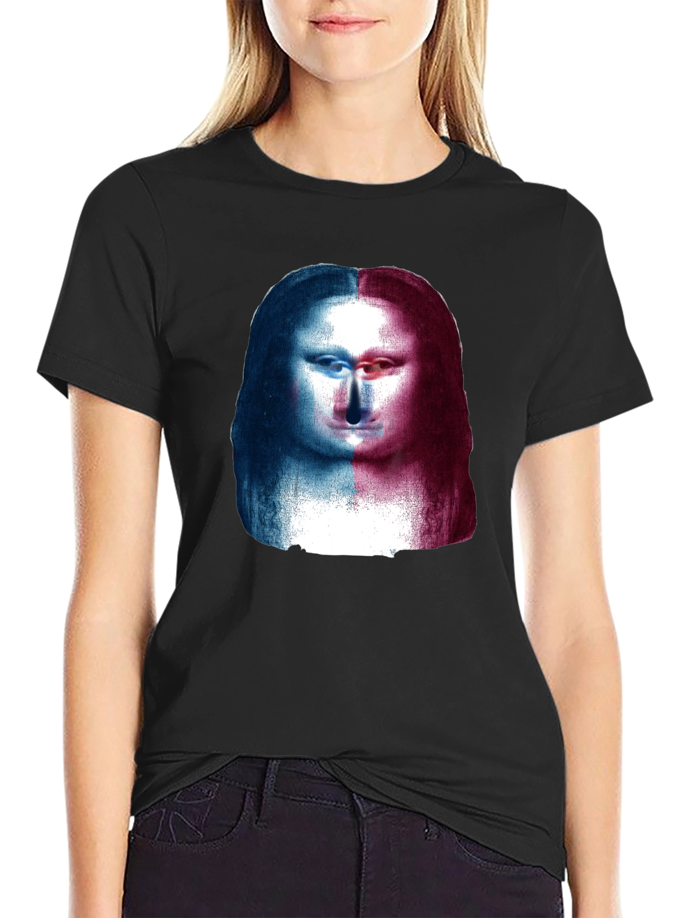 Mona Lisa Graphic Tee - Modern Art Print