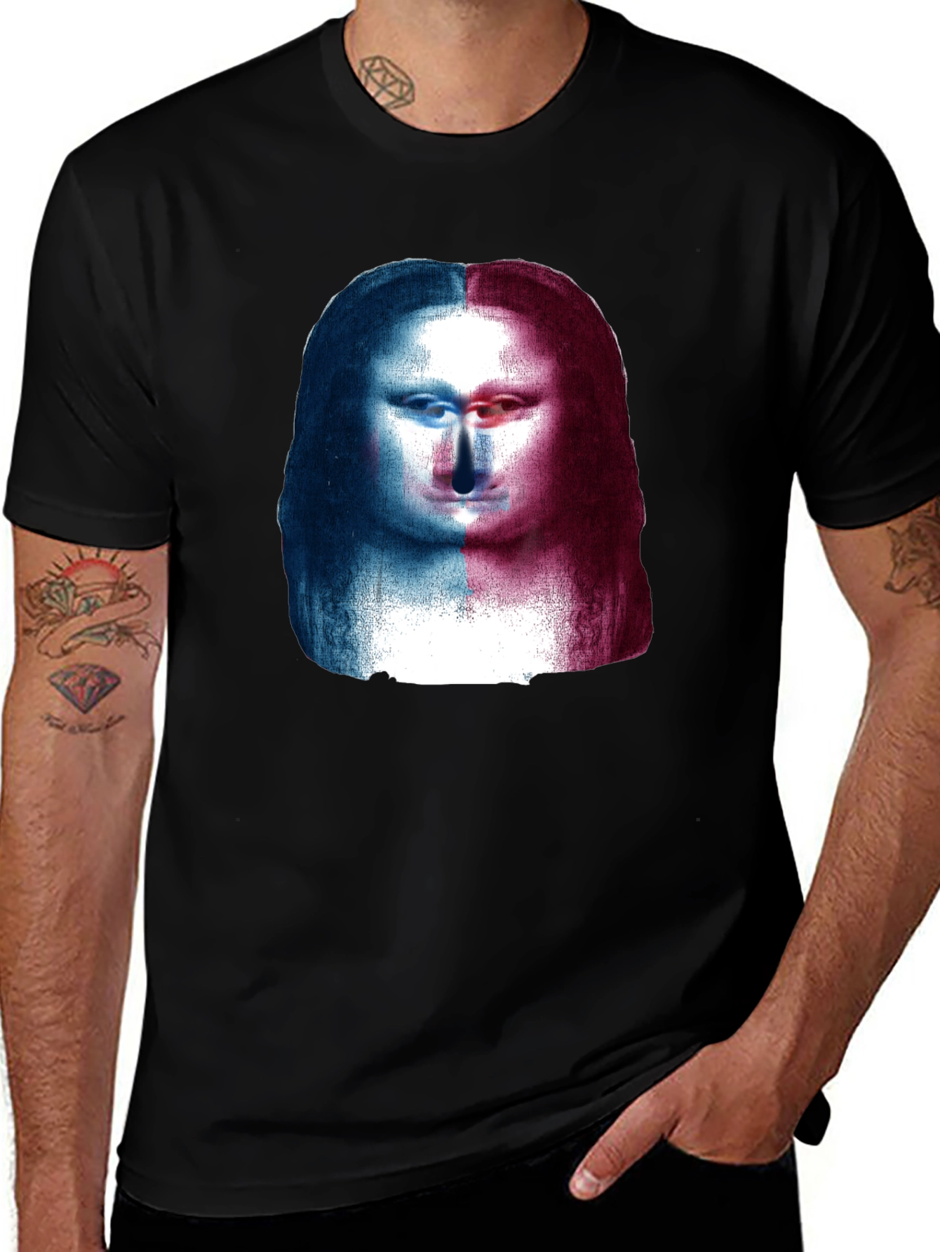 Mona Lisa Graphic Tee - Modern Art Print
