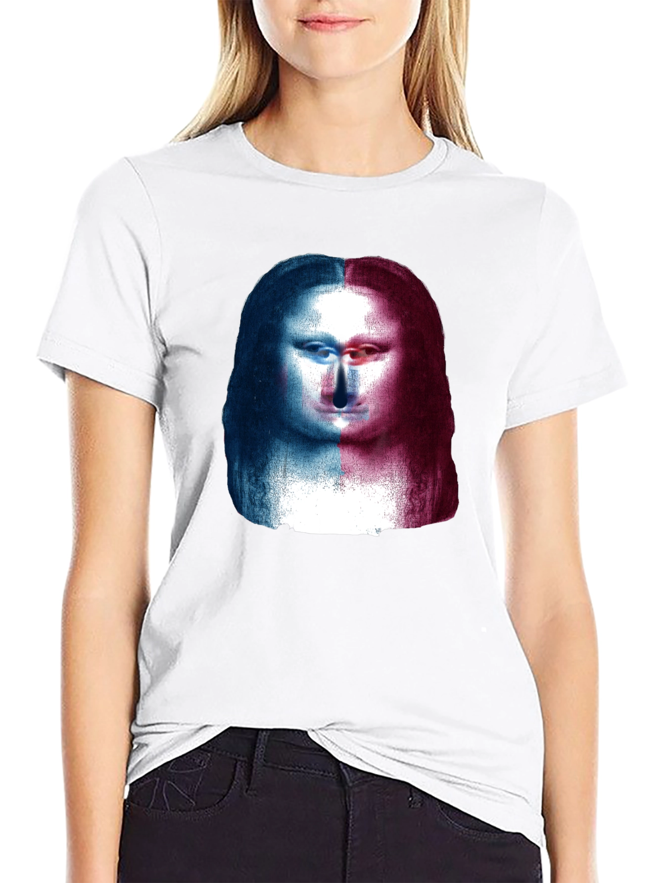 Mona Lisa Graphic Tee - Modern Art Print