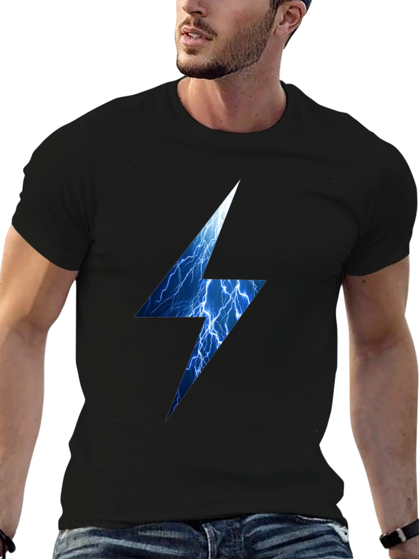 Electric Lightning Bolt Black T-Shirt
