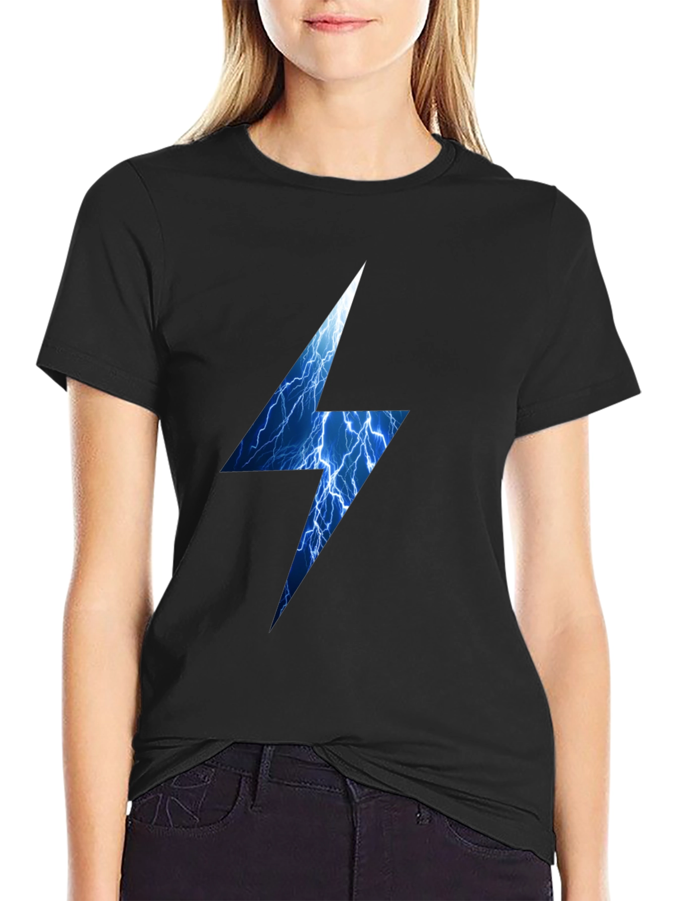 Electric Lightning Bolt Black T-Shirt