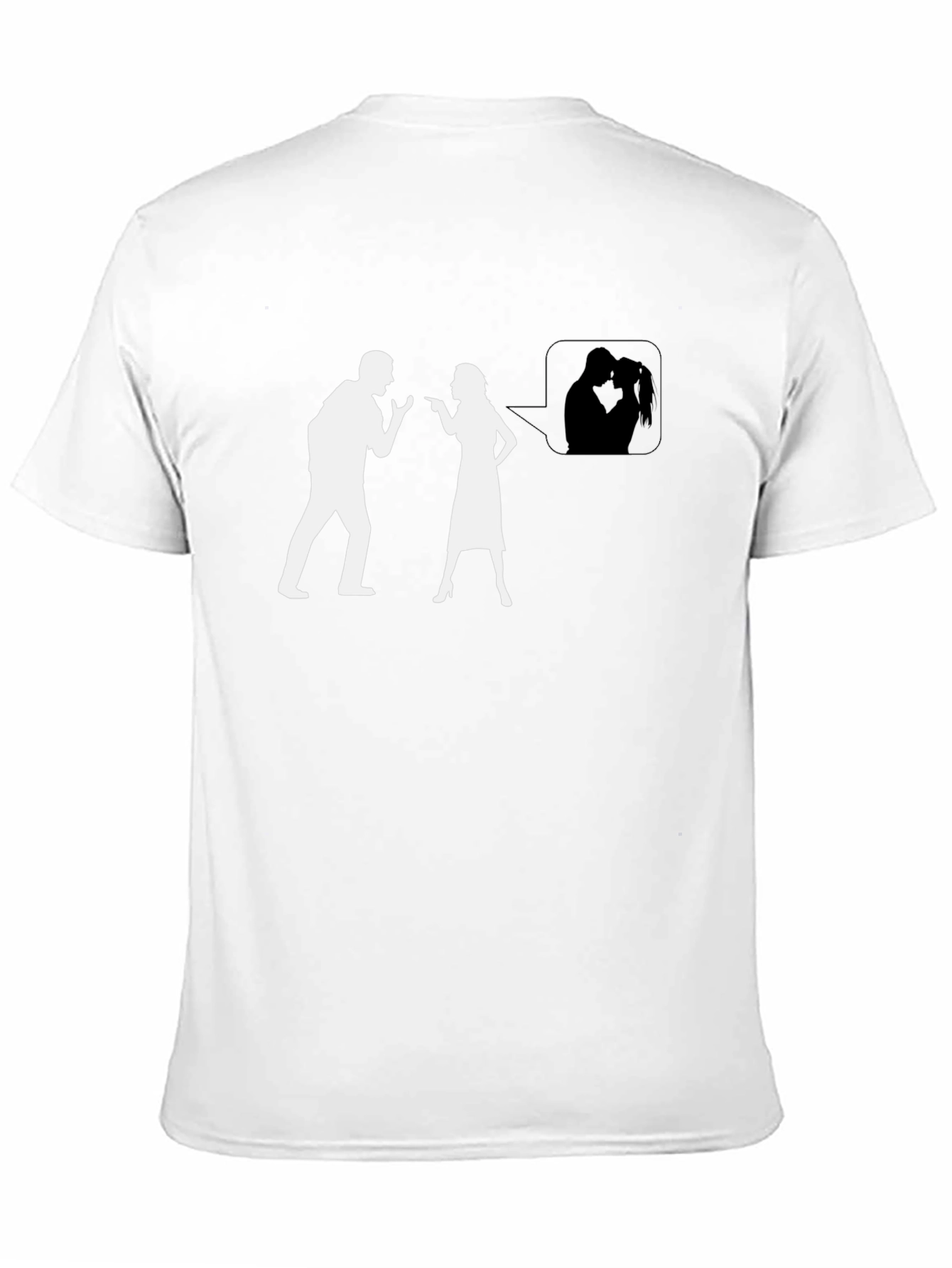 Funny Arguing Couple T-Shirt - Black Tee