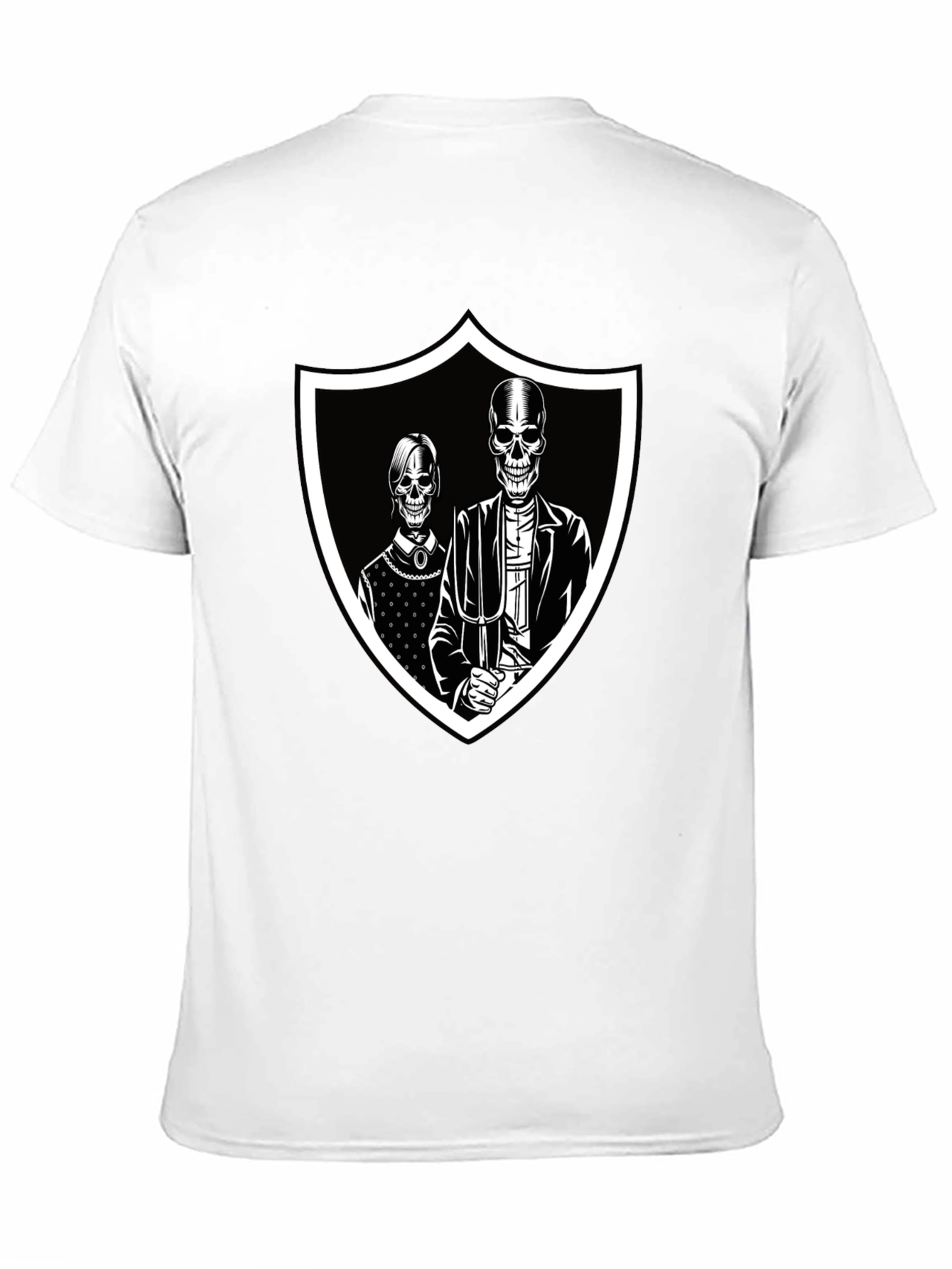 Skeleton American Gothic Black T-Shirt
