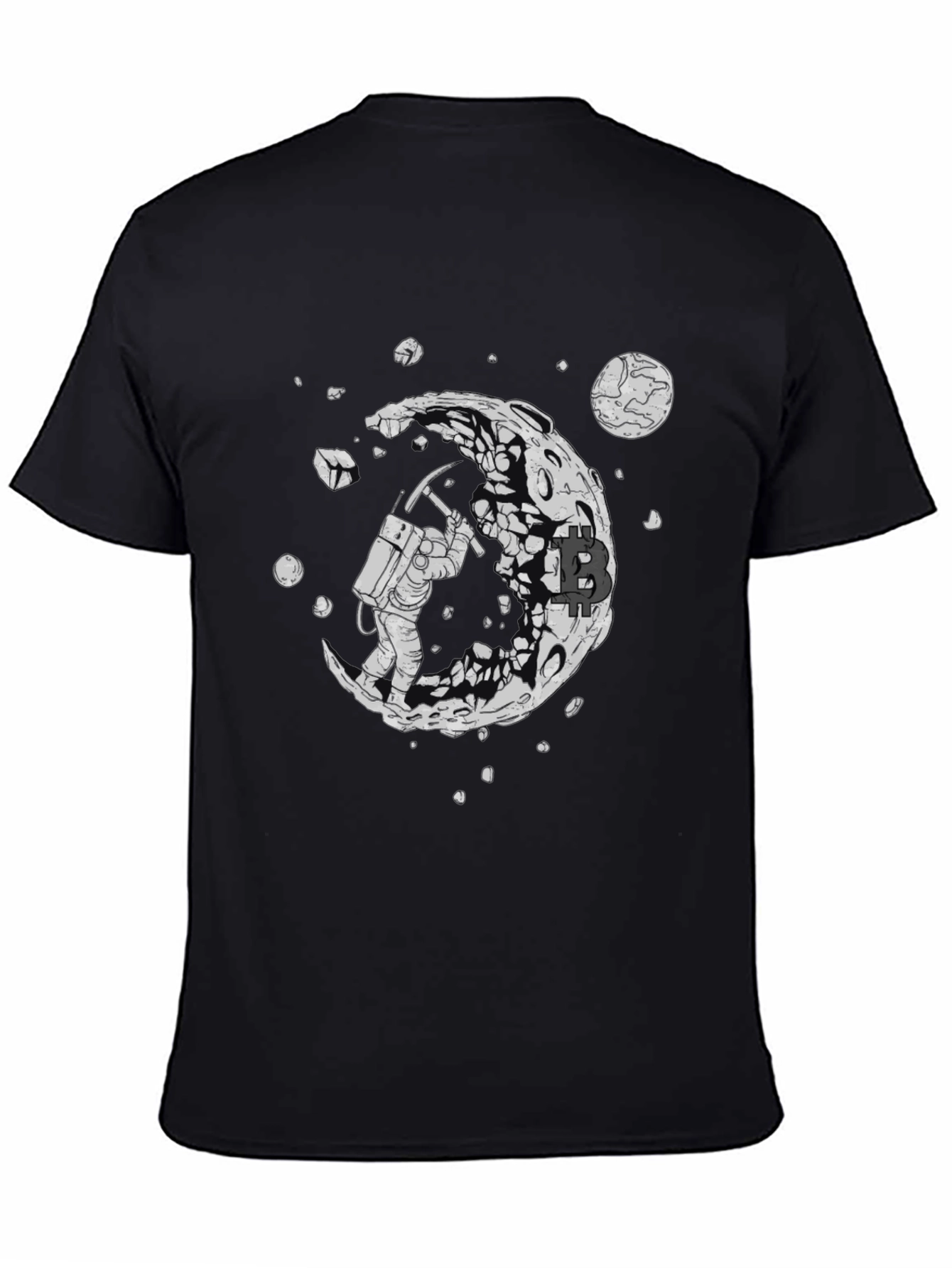 Bitcoin Moon Miner T-Shirt - Crypto Astronaut