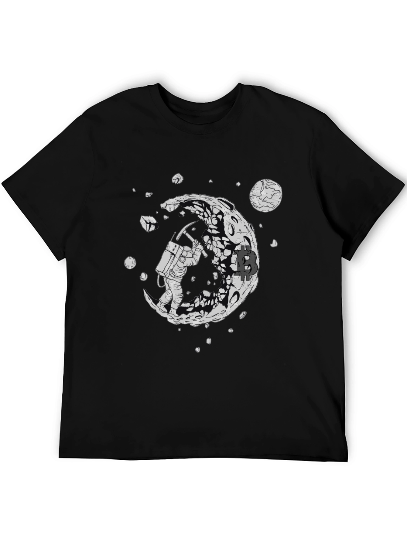 Bitcoin Moon Miner T-Shirt - Crypto Astronaut