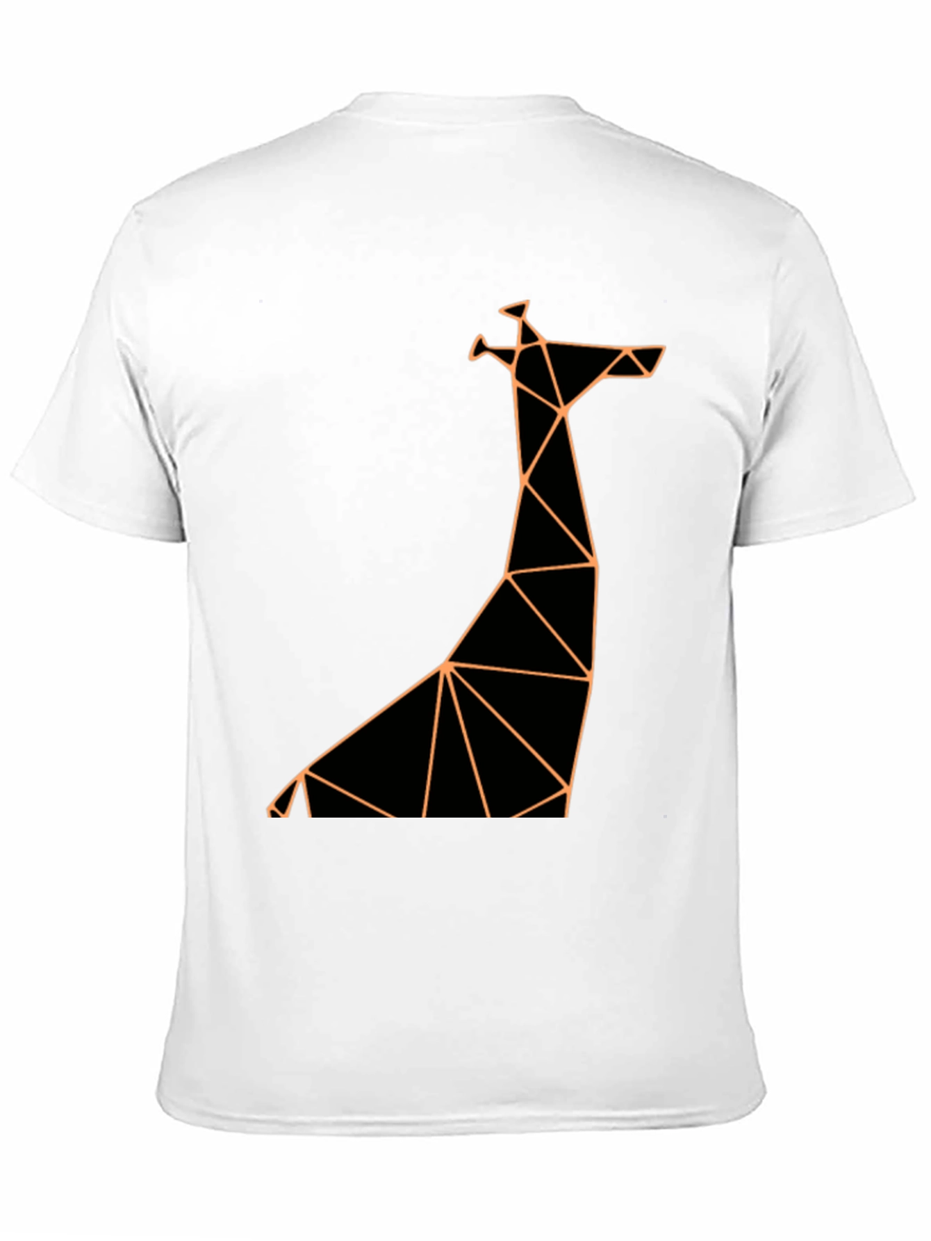 Geometric Giraffe Graphic Tee - Modern Black T-Shirt
