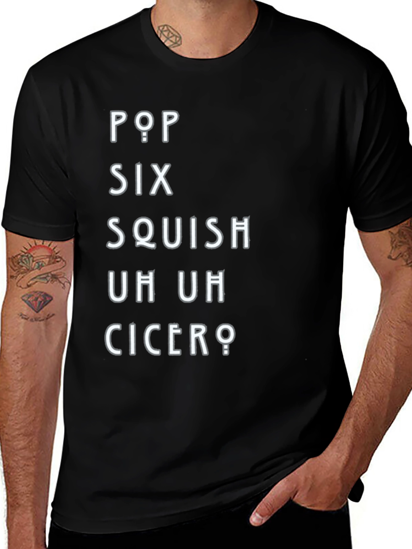 Pop Six Squish T-Shirt - Black