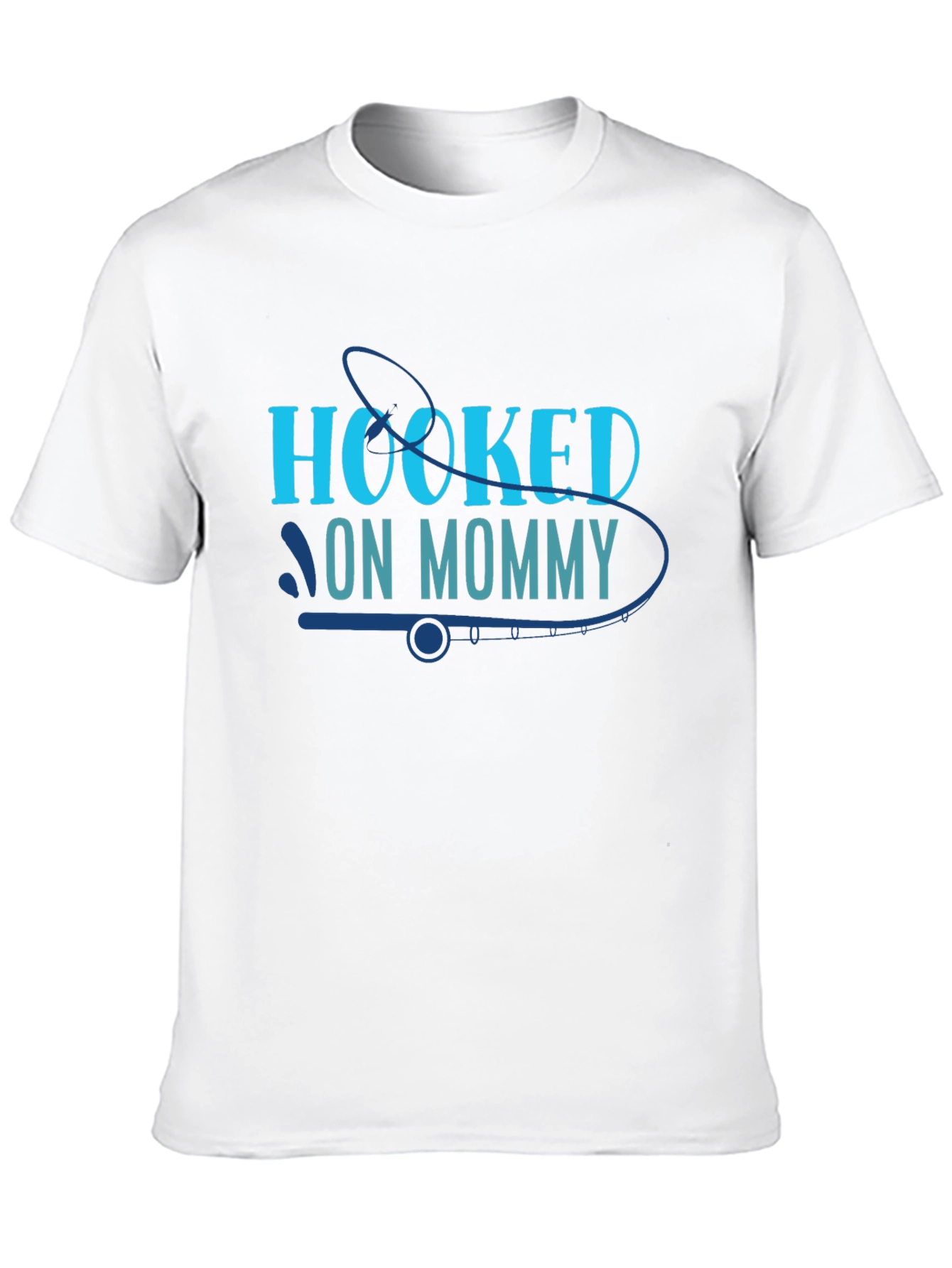 Hooked On Mommy Graphic Tee Fishing Lover Shirt