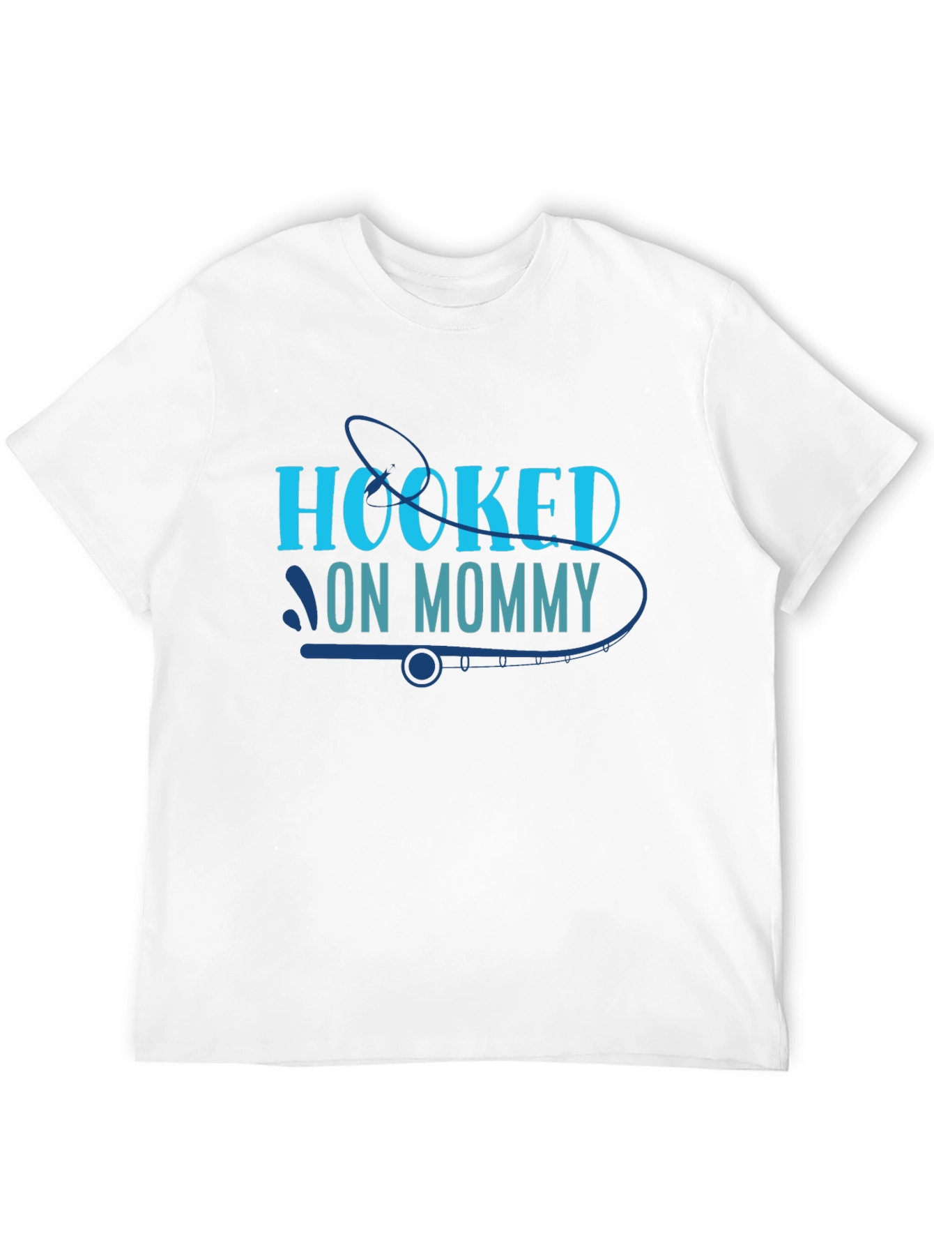 Hooked On Mommy Graphic Tee Fishing Lover Shirt