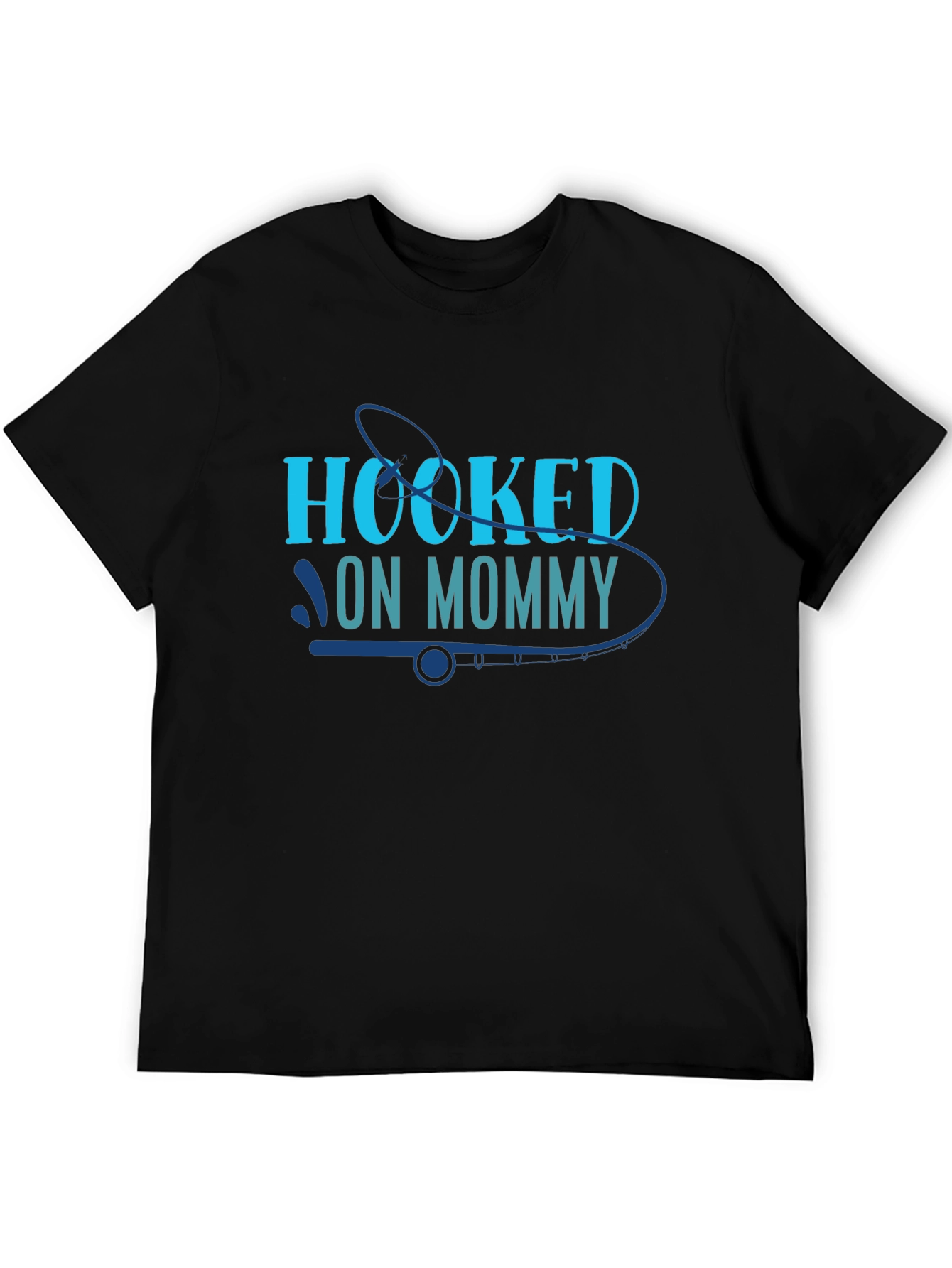 Hooked On Mommy Graphic Tee Fishing Lover Shirt