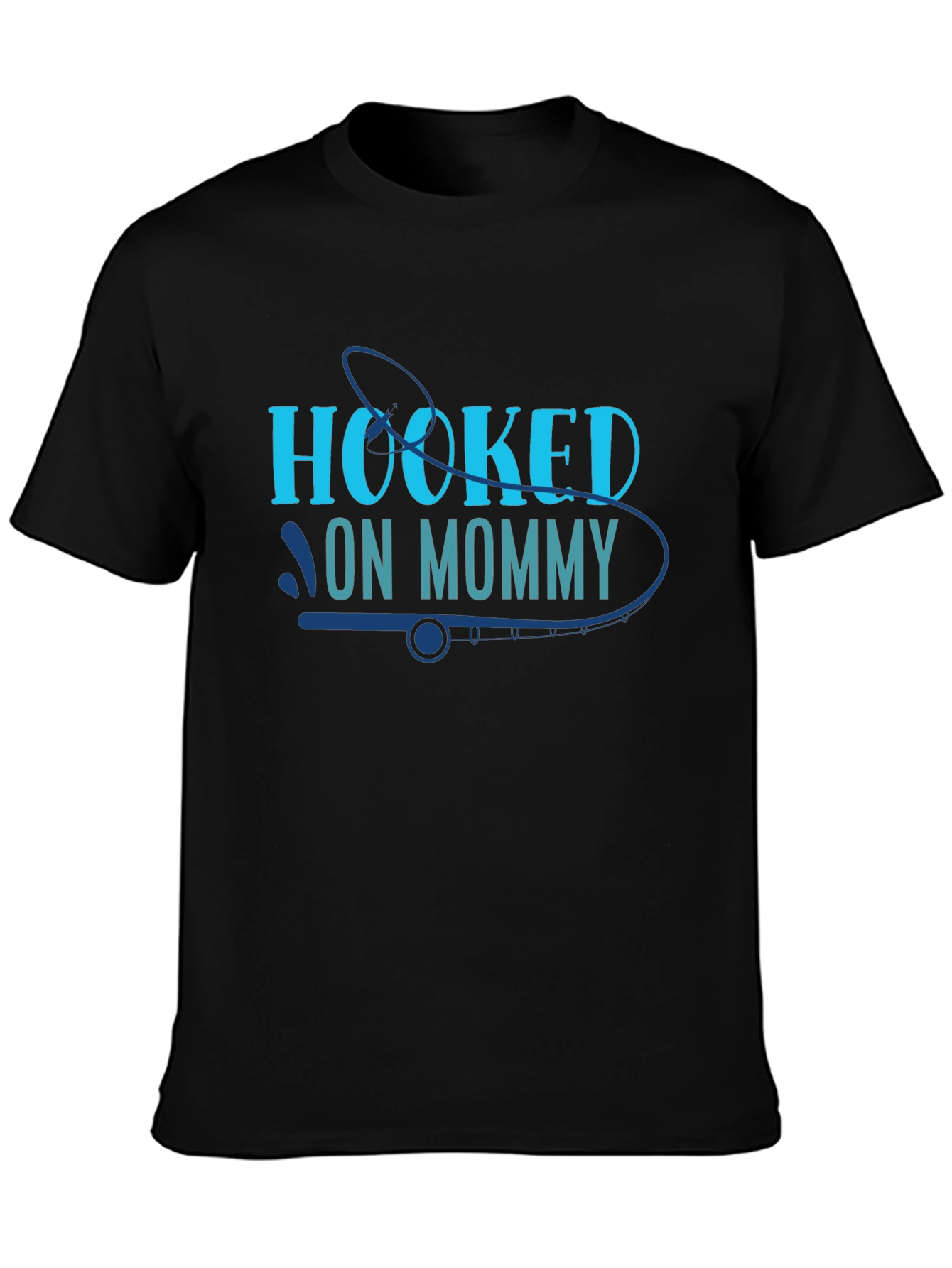 Hooked On Mommy Graphic Tee Fishing Lover Shirt