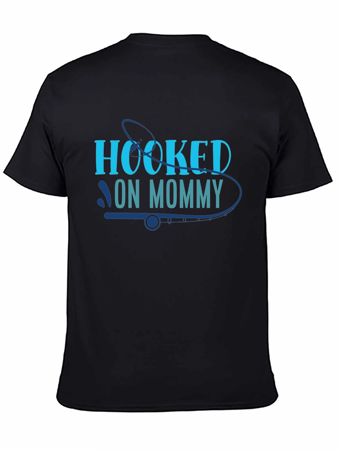 Hooked On Mommy Graphic Tee Fishing Lover Shirt