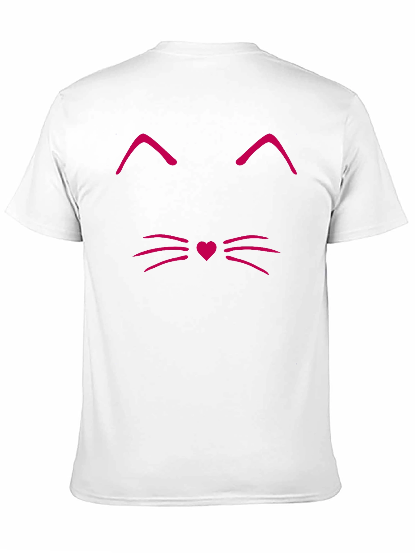 Cute Cat Face T-Shirt - Minimalist Design