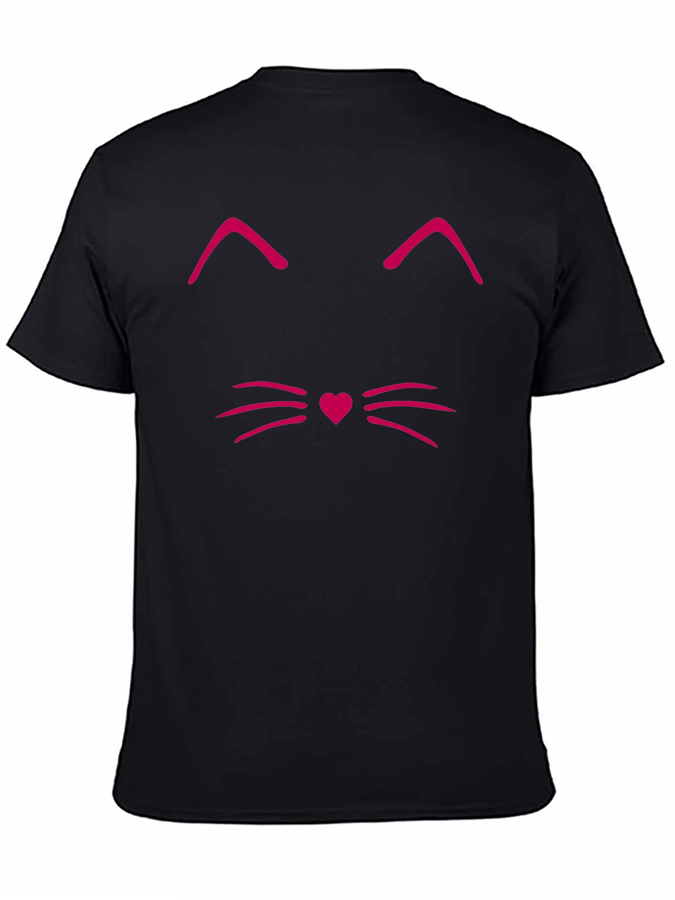 Cute Cat Face T-Shirt - Minimalist Design