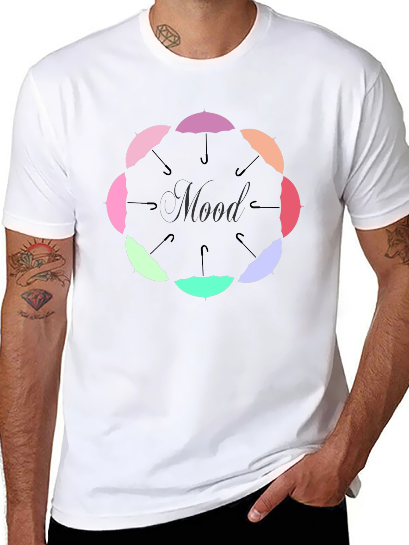 Mood Umbrella T-Shirt - Stylish Graphic Tee