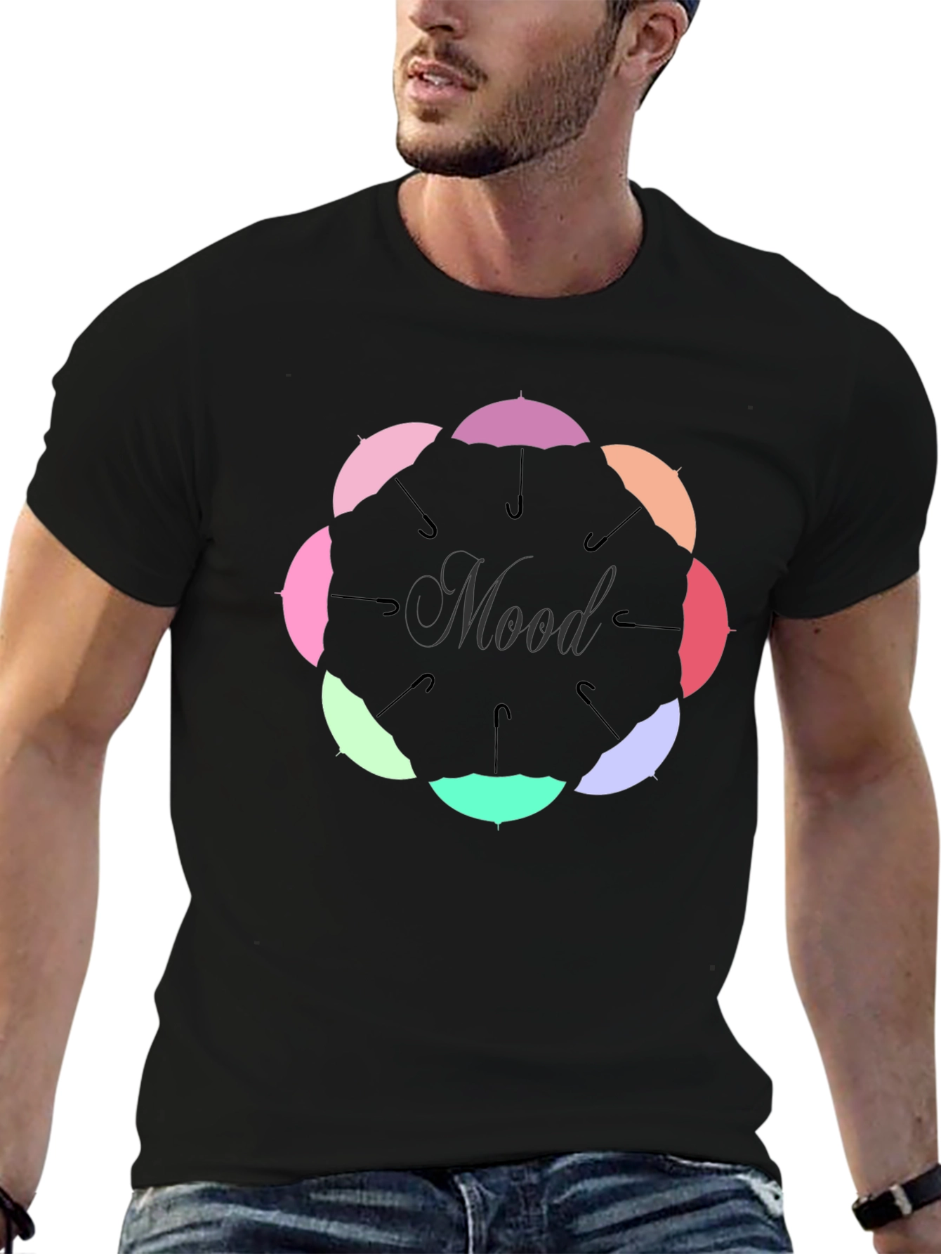 Mood Umbrella T-Shirt - Stylish Graphic Tee