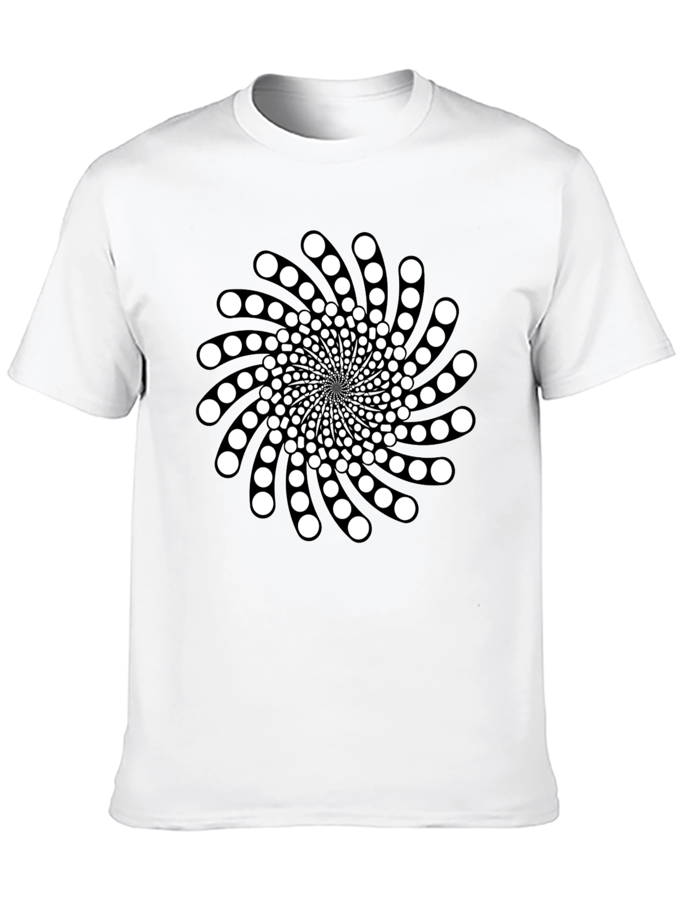 Optical Illusion Swirl Graphic T-Shirt