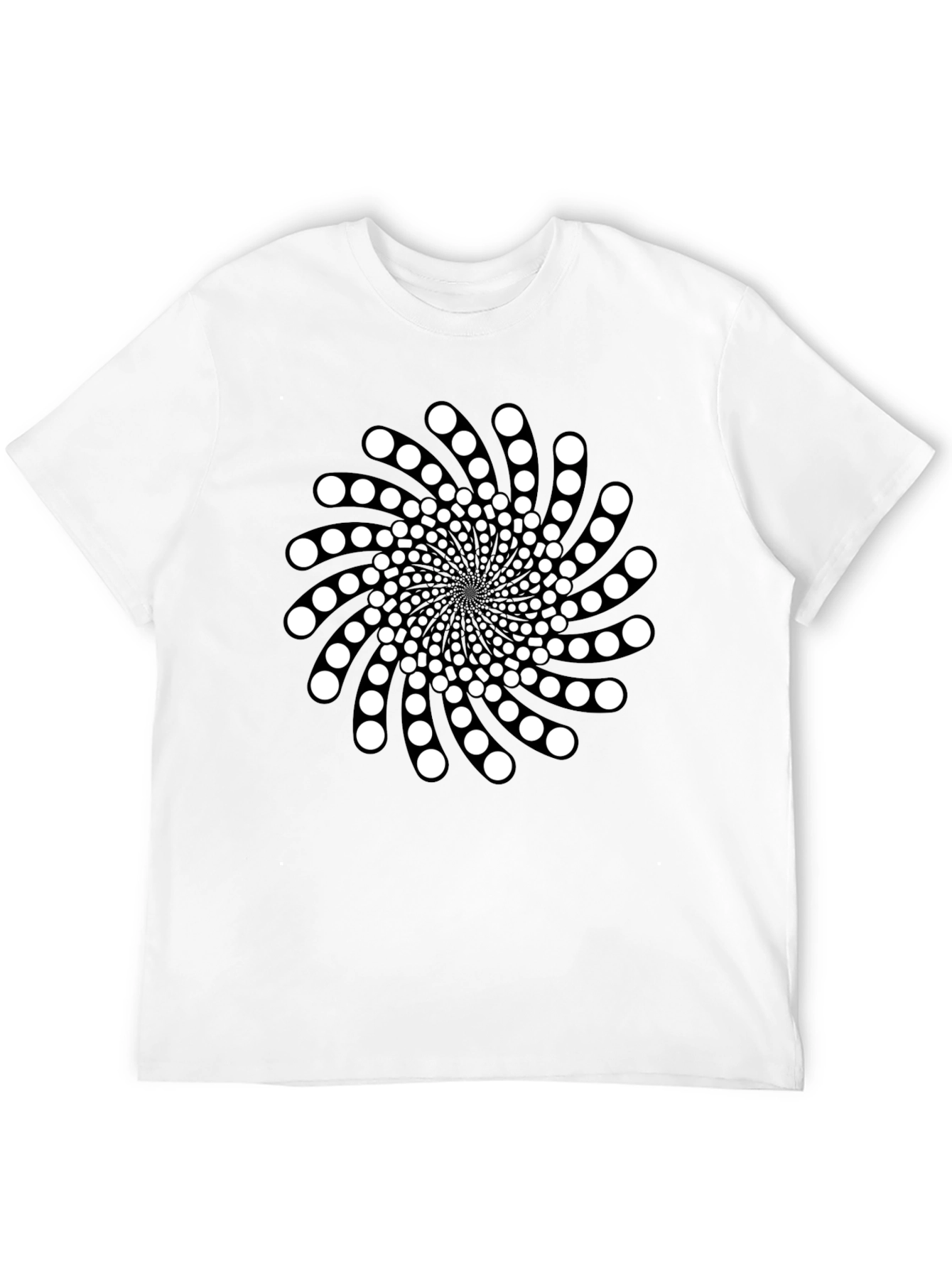 Optical Illusion Swirl Graphic T-Shirt