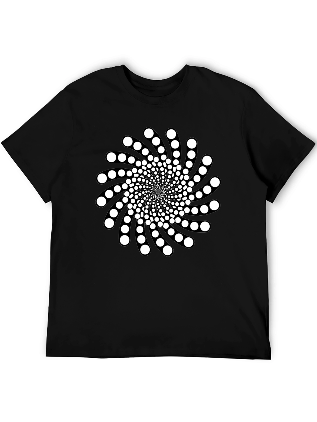 Optical Illusion Swirl Graphic T-Shirt