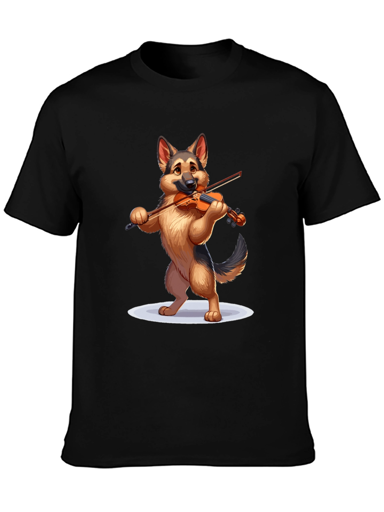 Dog Playing Violin Graphic T-Shirt