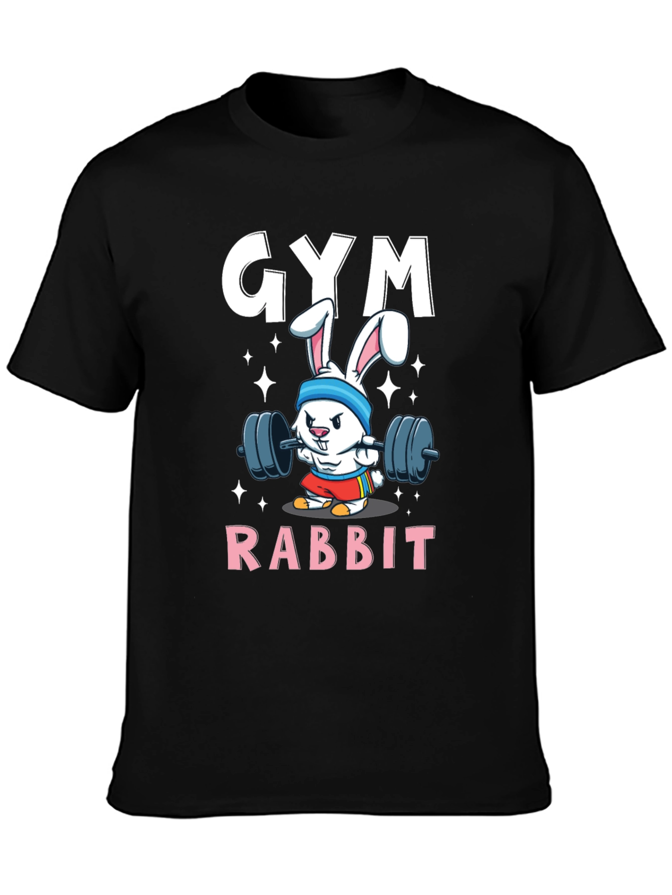 Gym Rabbit T-Shirt - Weightlifting Bunny Tee