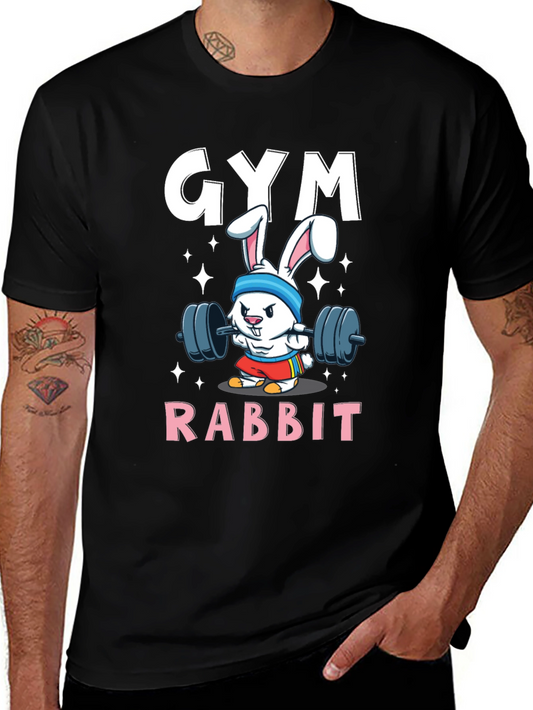 Gym Rabbit T-Shirt - Weightlifting Bunny Tee