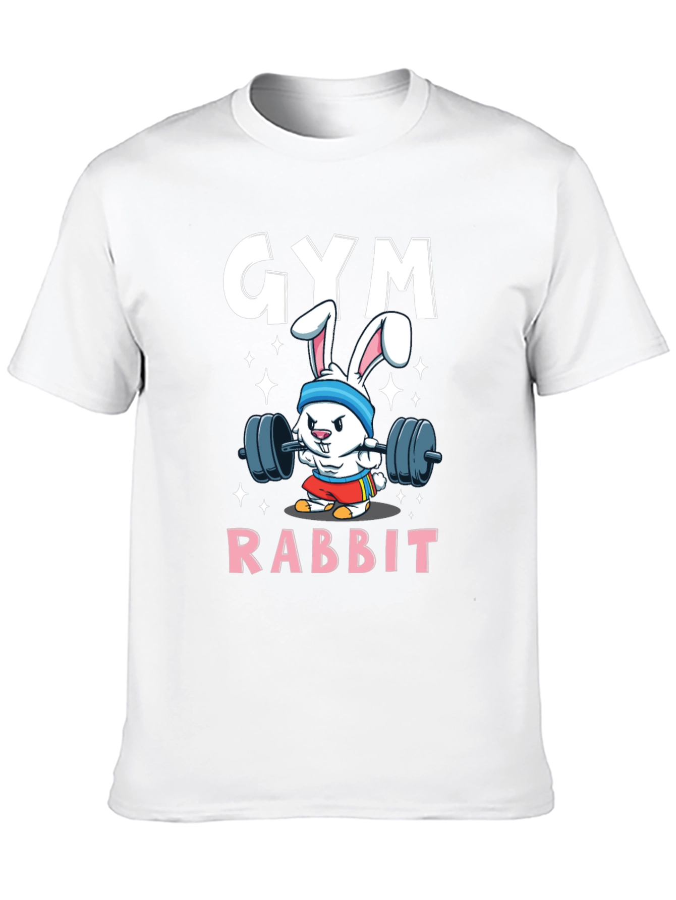 Gym Rabbit T-Shirt - Weightlifting Bunny Tee