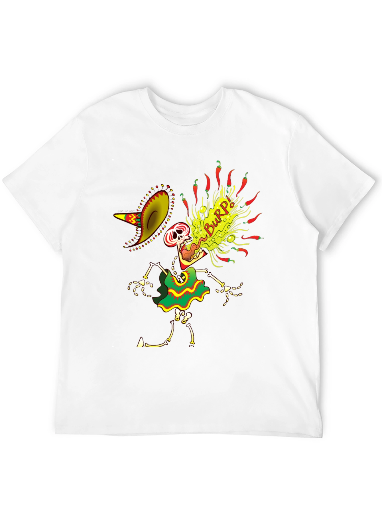 Spicy Burp Skeleton Graphic Tee
