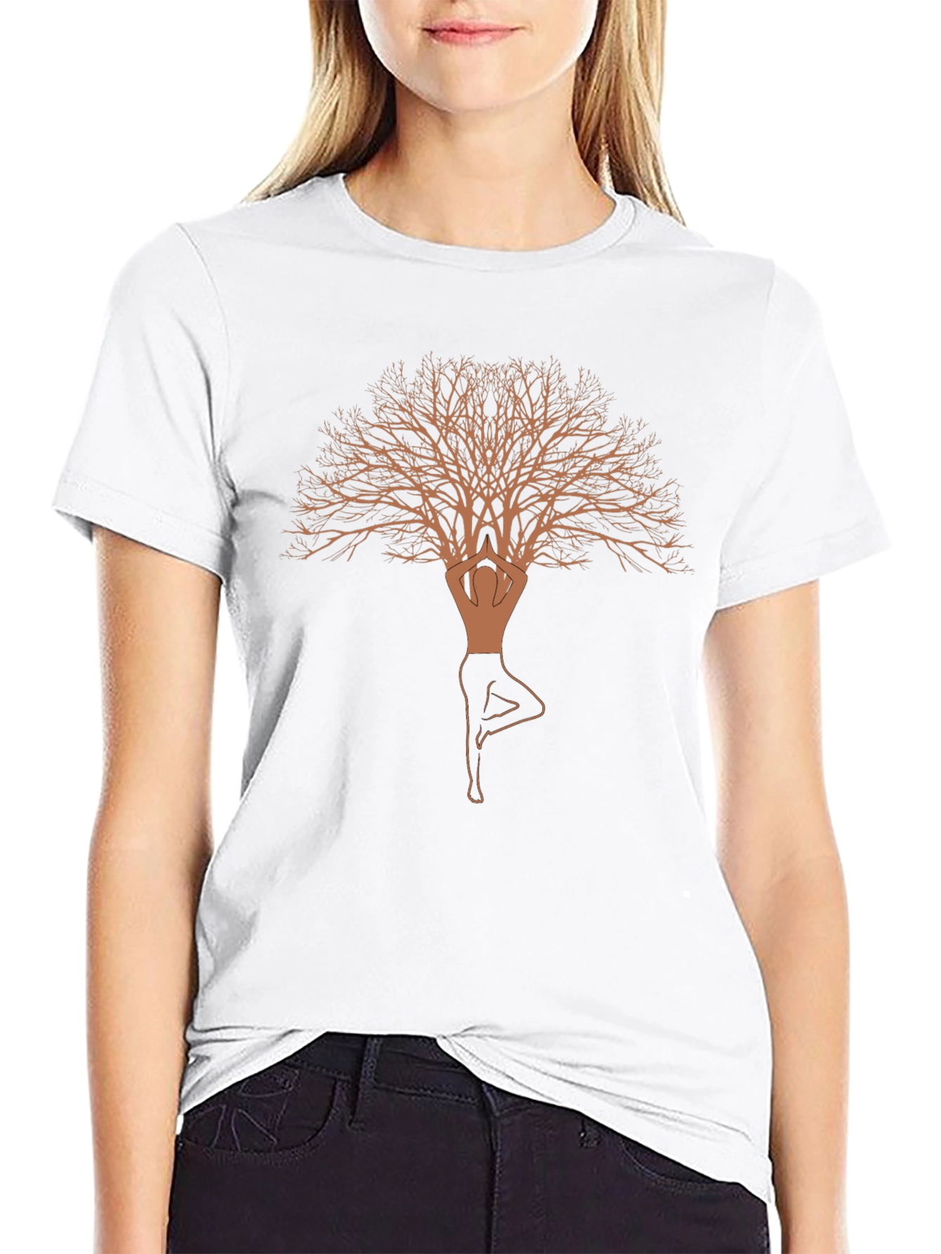 Tree Pose Yoga T-Shirt - Balance and Nature
