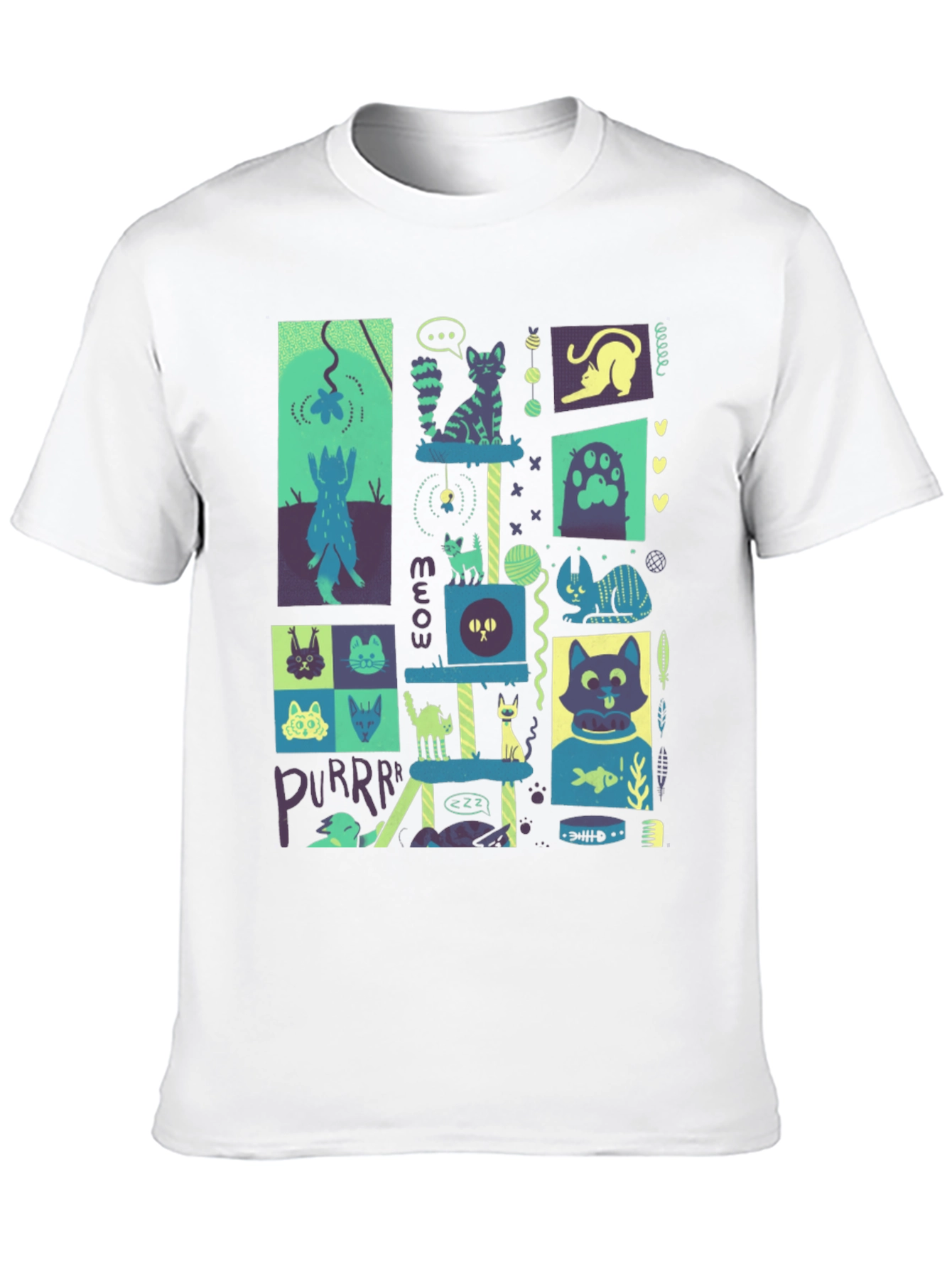 Cool Cats T-Shirt | Whimsical Feline Graphic Tee
